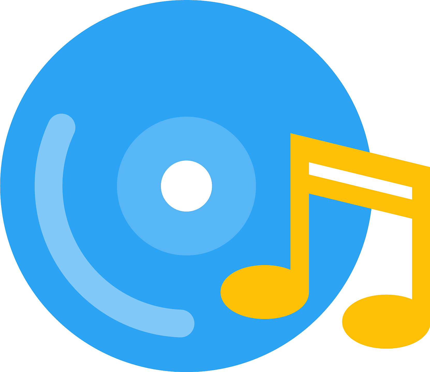 music icon flat style