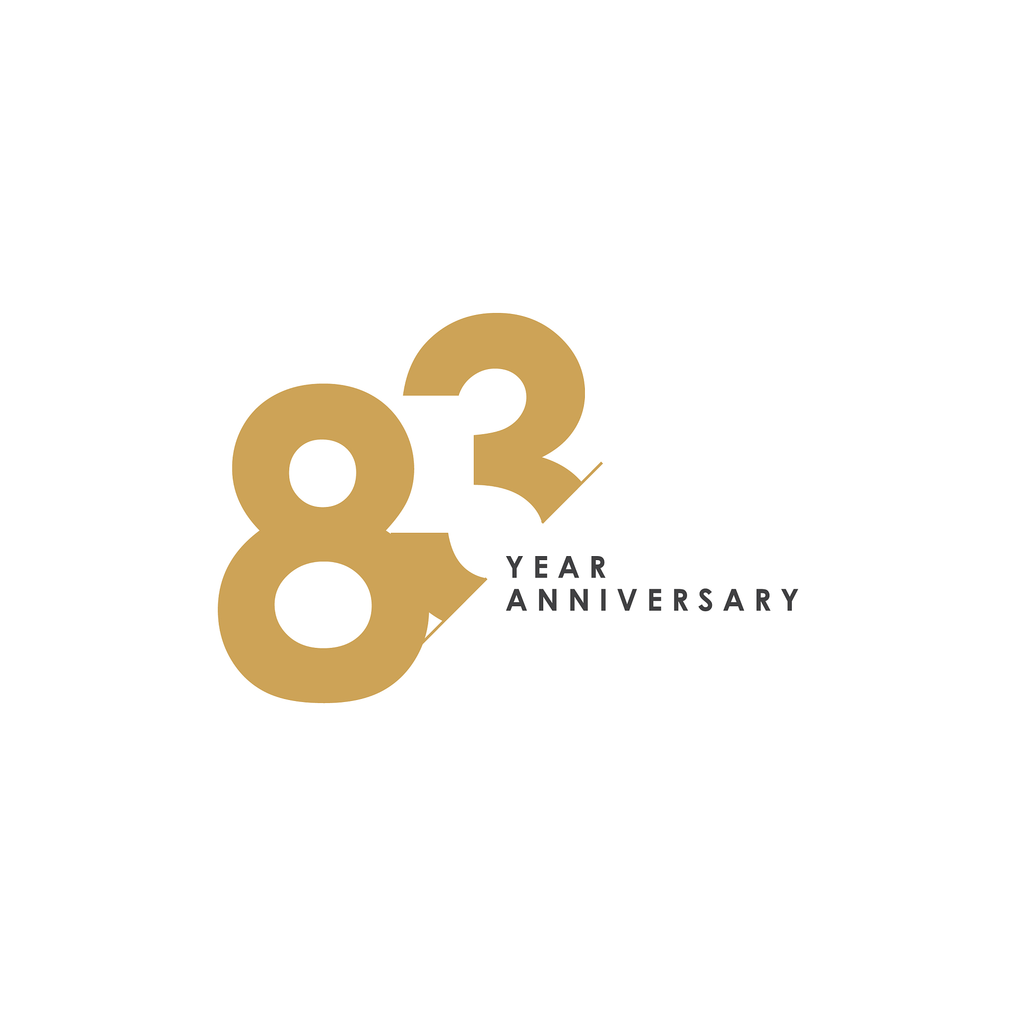 83 year anniversary template design