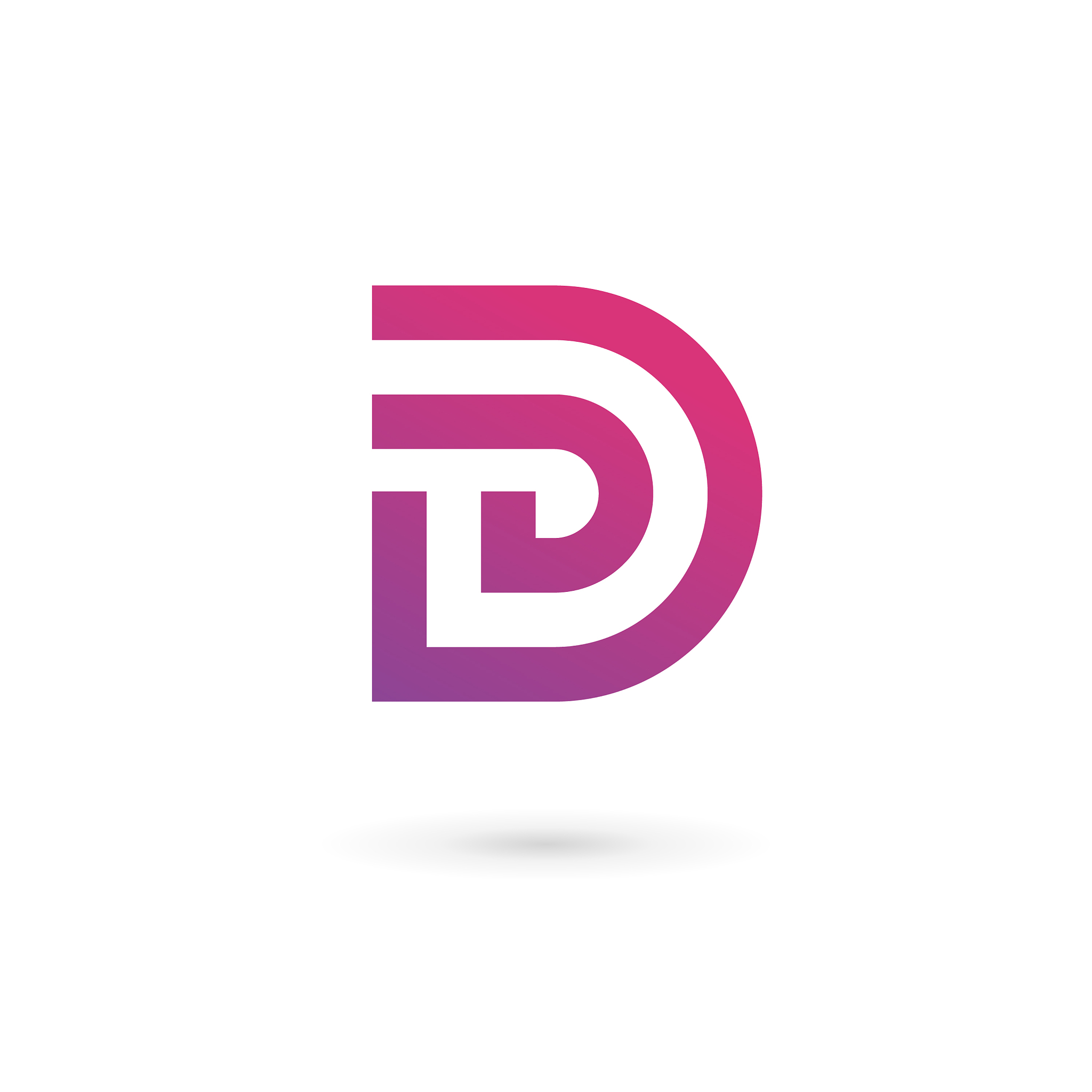 letter d logo icon design template elements