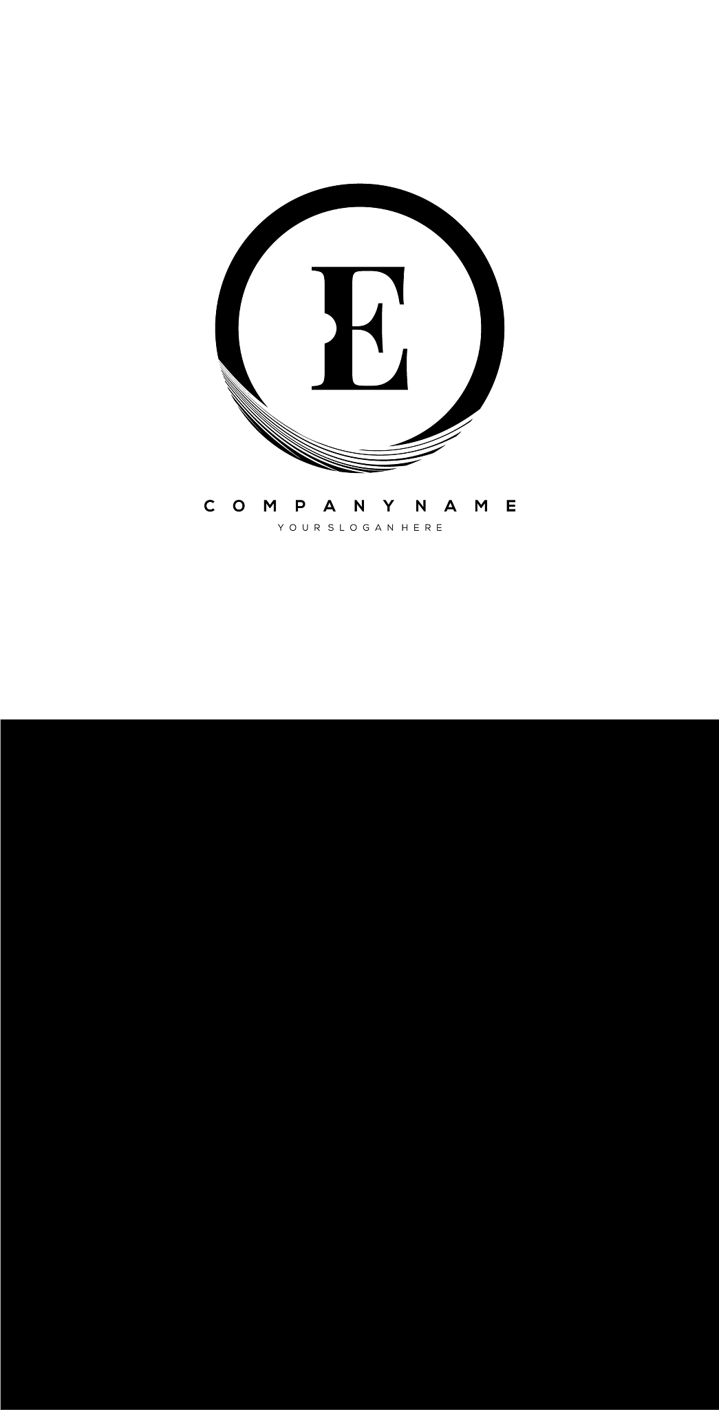 e letter logo template
