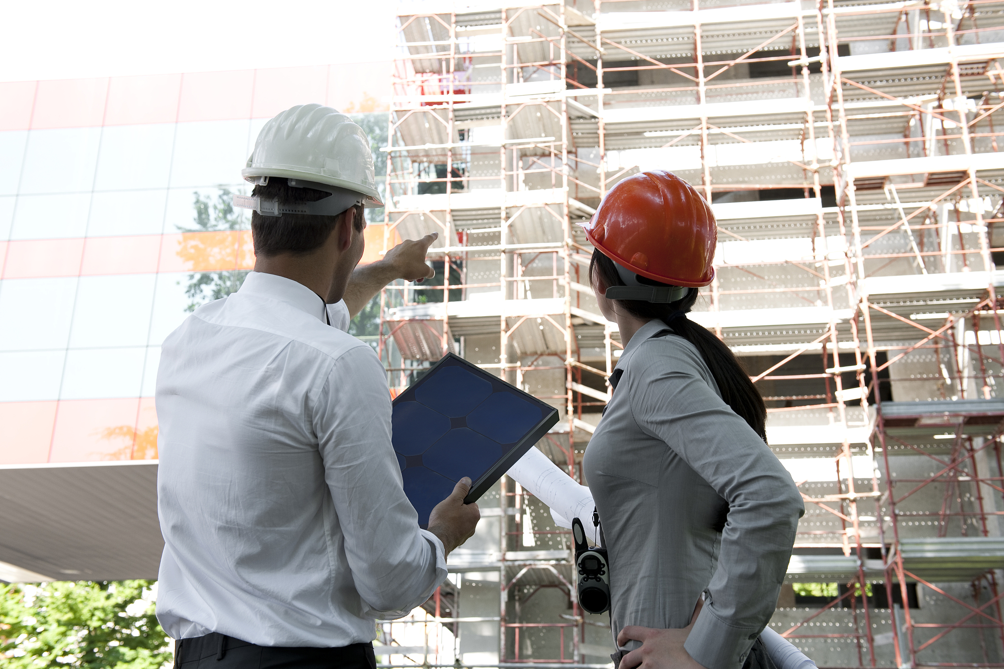 constructions workers at work