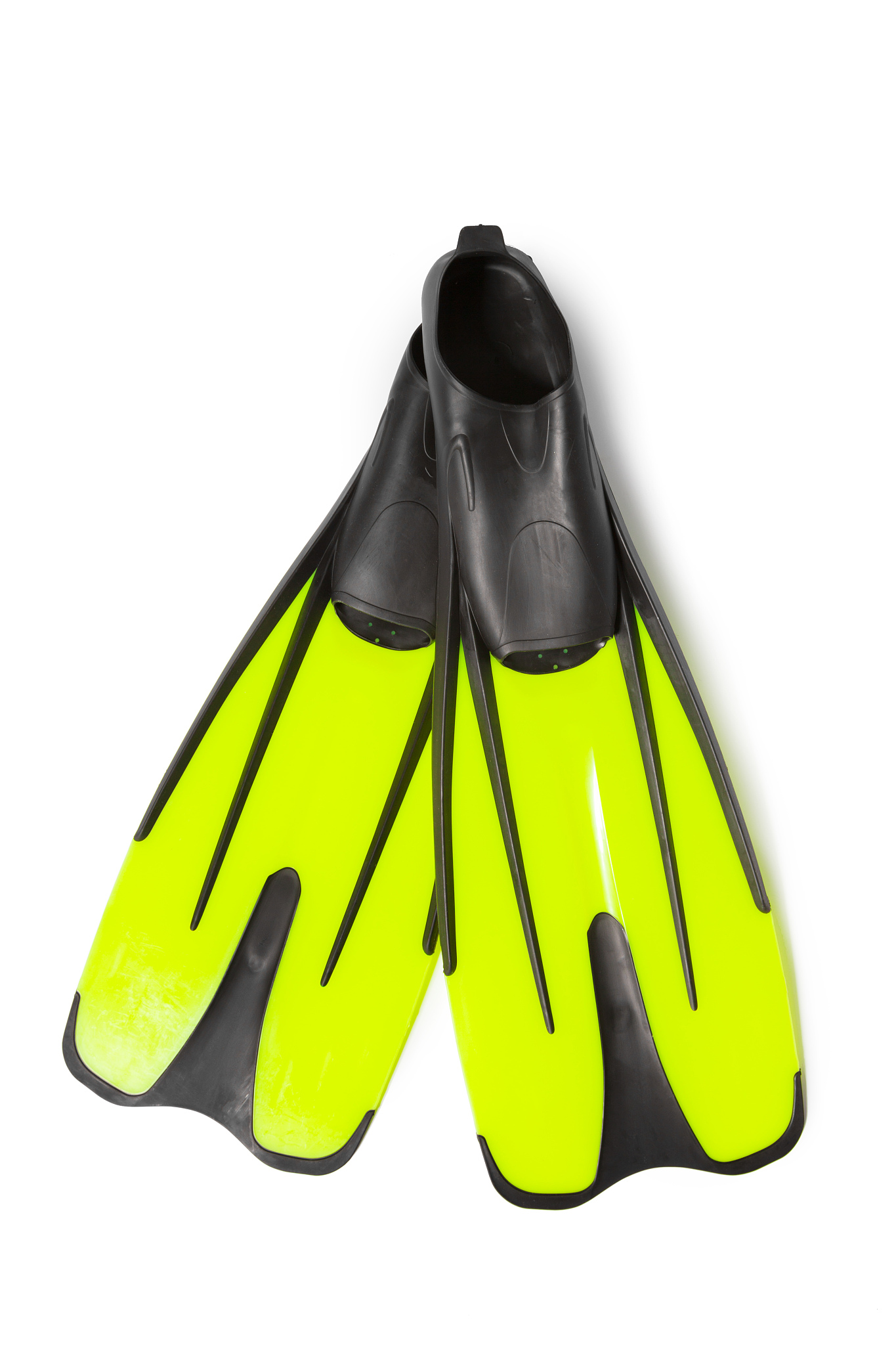 two flippers for diving