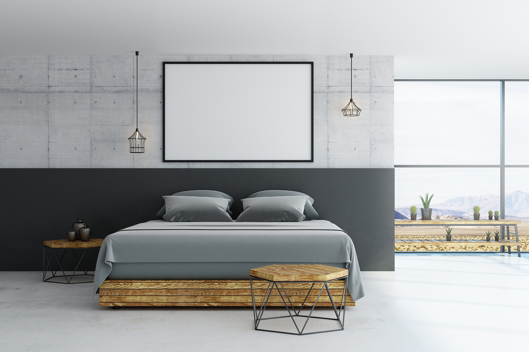 blank picture frame loft style