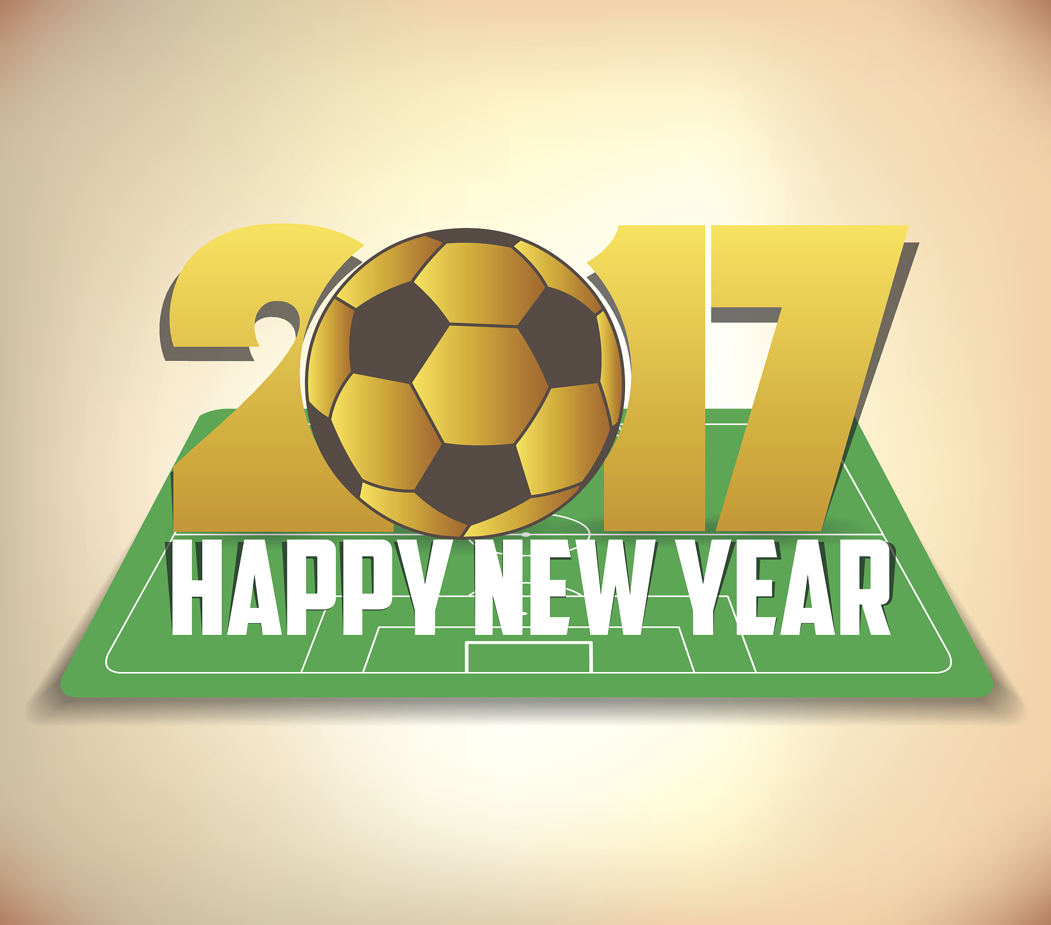 happy new year 2017 with ball