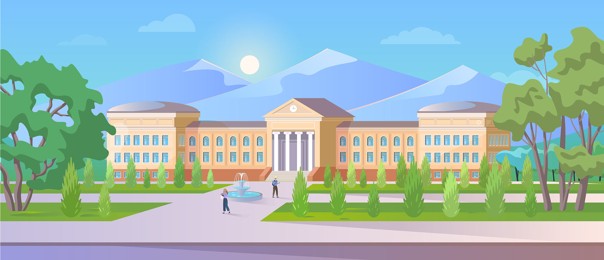 university building cartoon