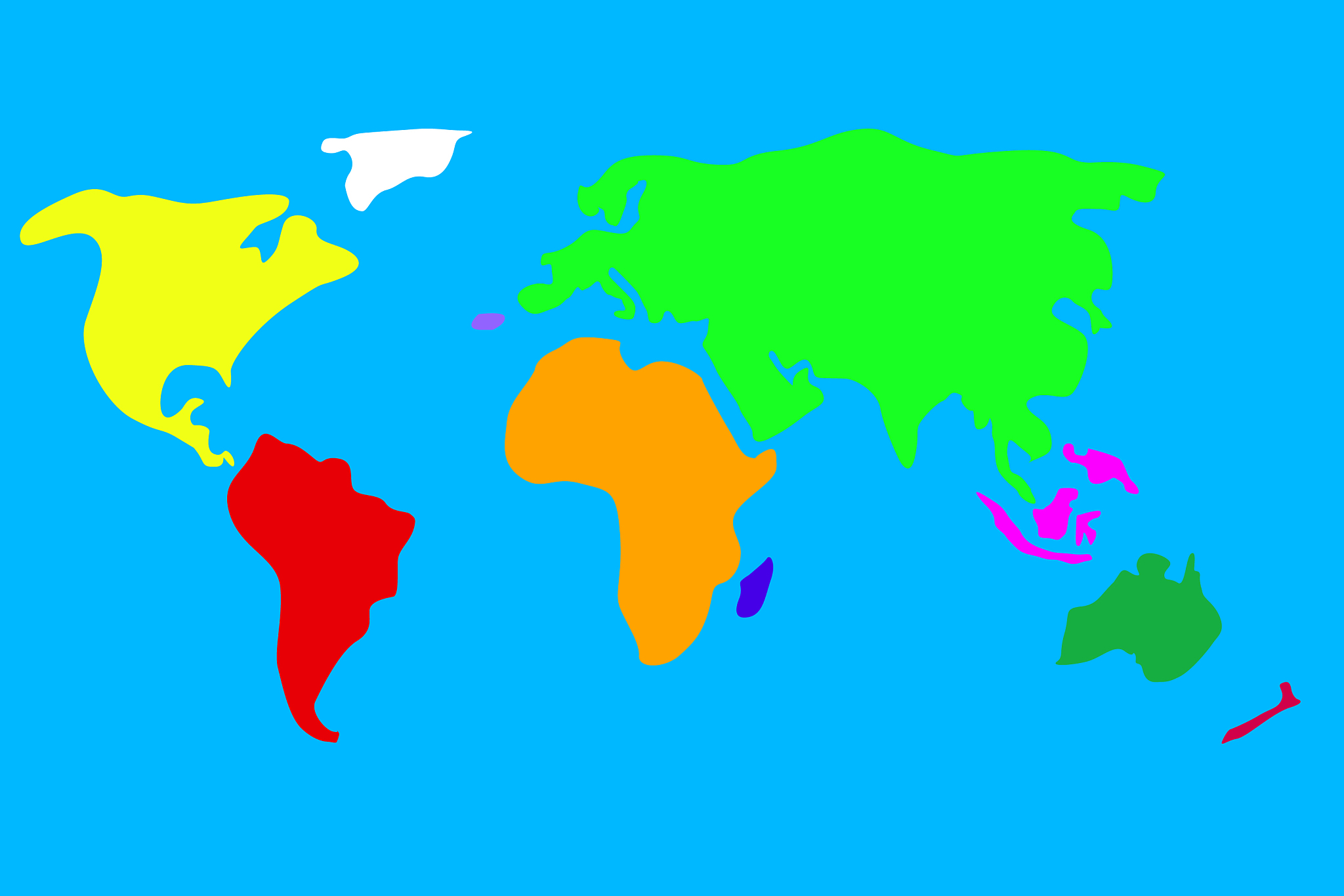 colorful world map