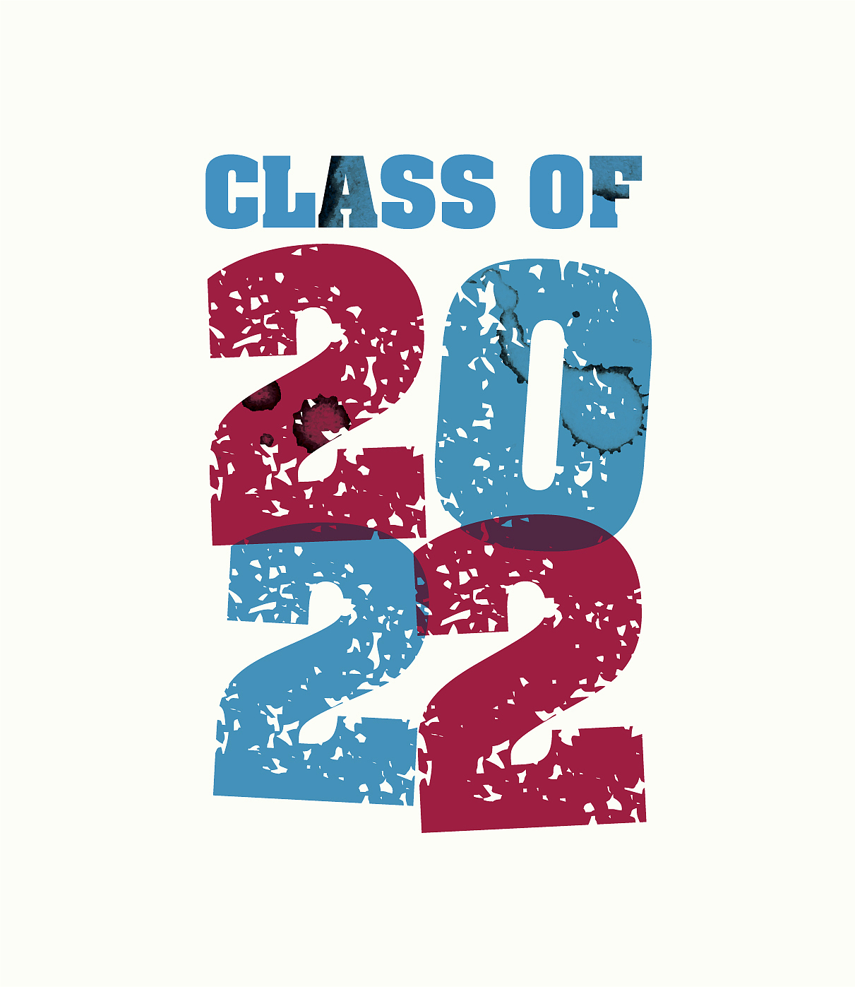 class of 2022 concept stamped word art