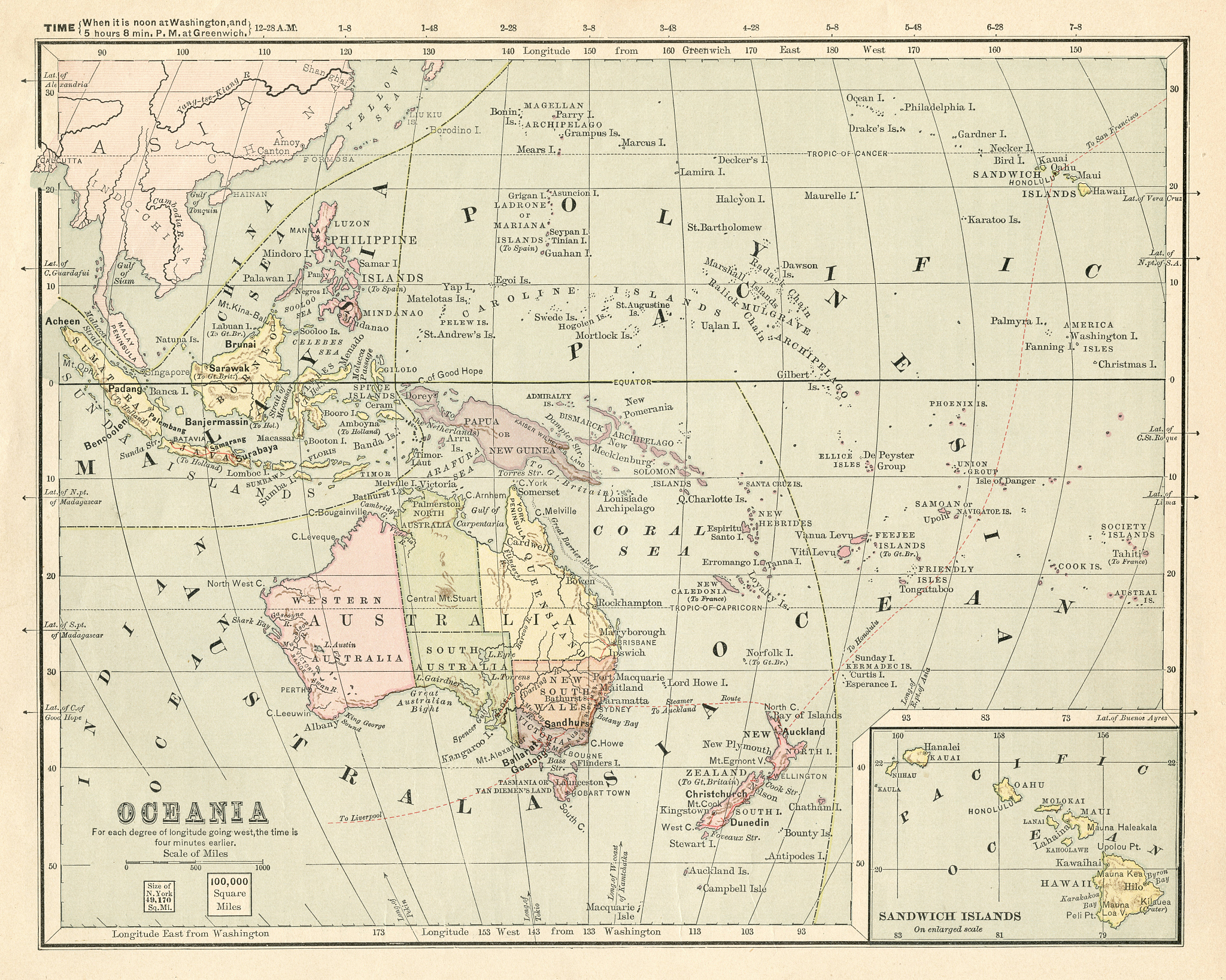 map of oceania 1881