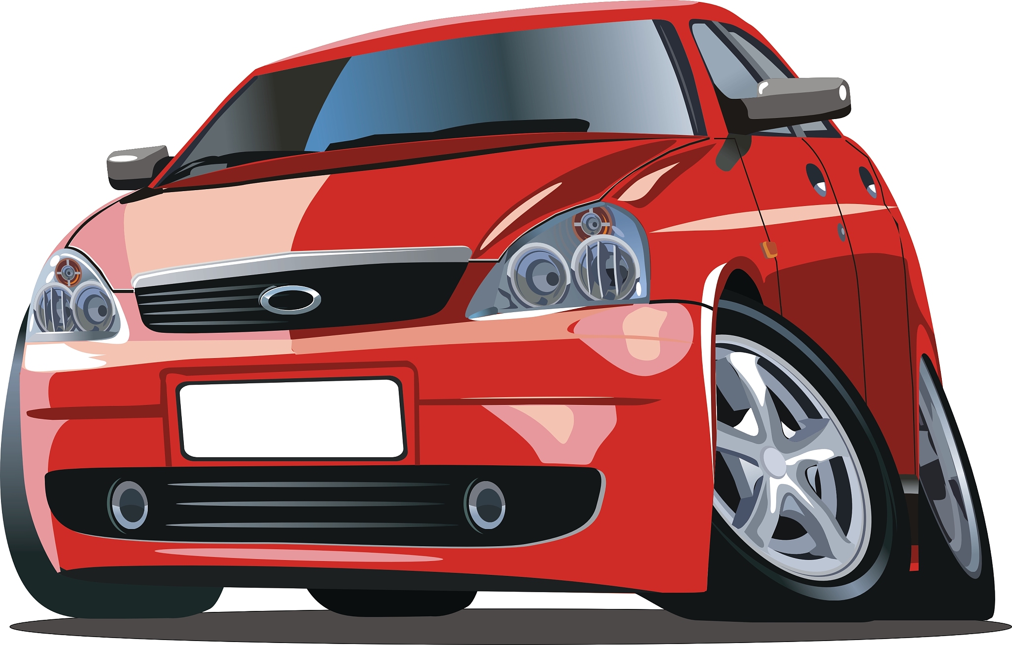 modern cartoon car
