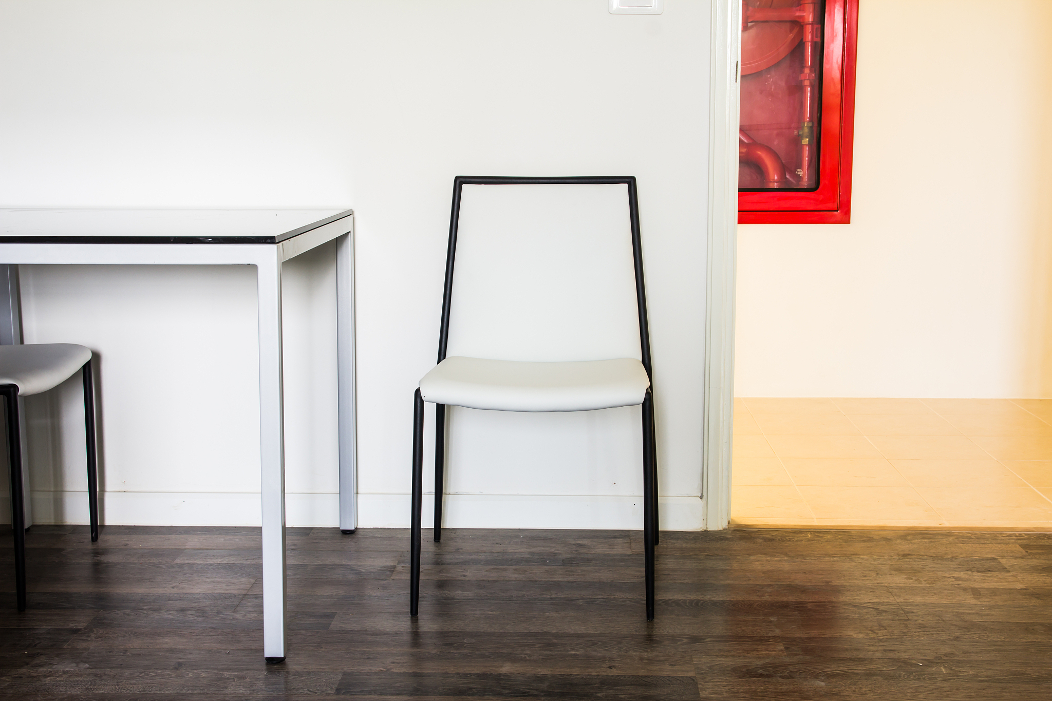 white chair