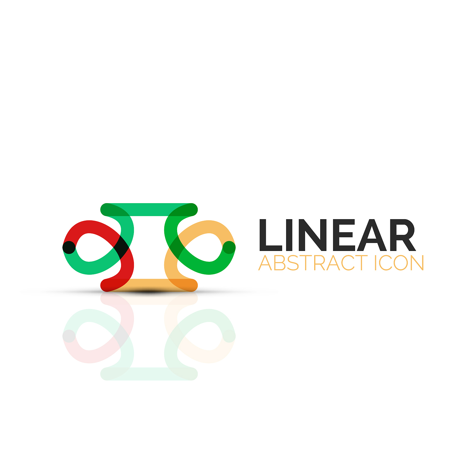 abstract flower or star minimalistic linear icon