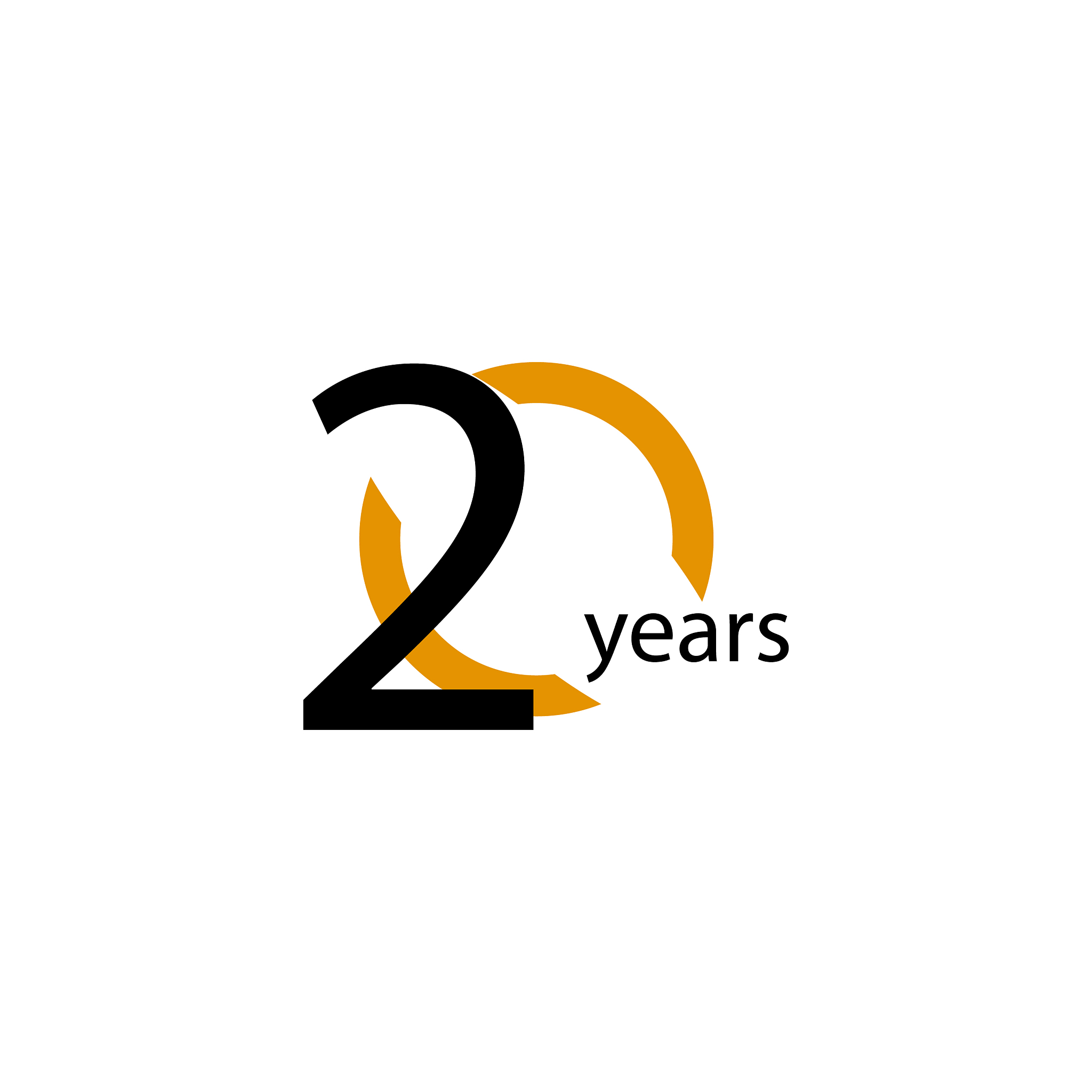 20 years anniversary half circle template design