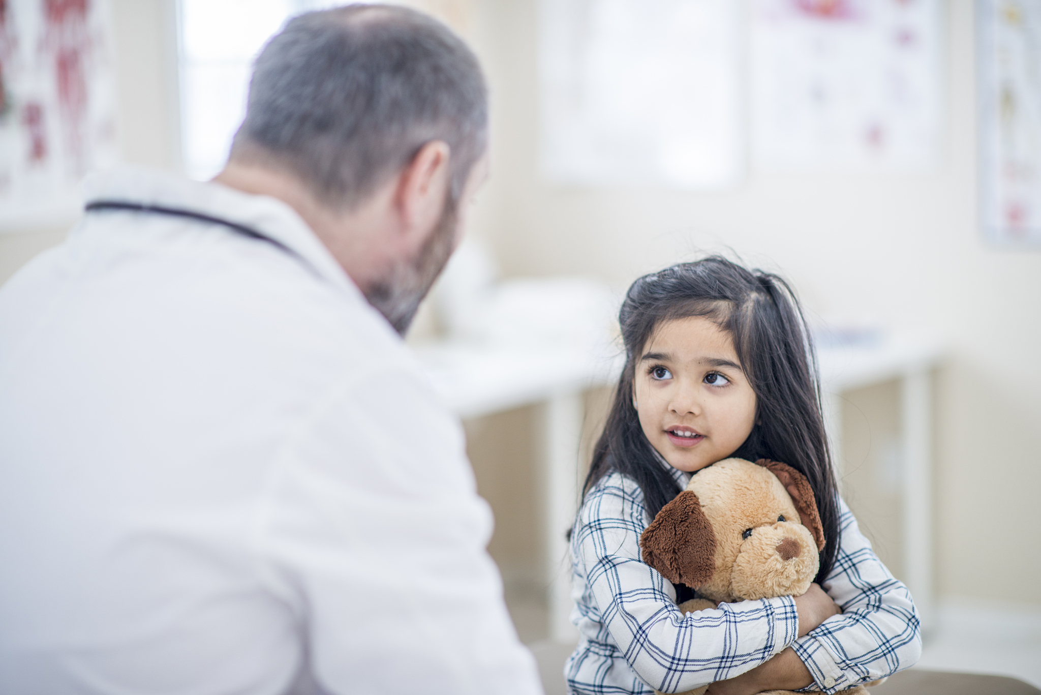 child at medical appointment.