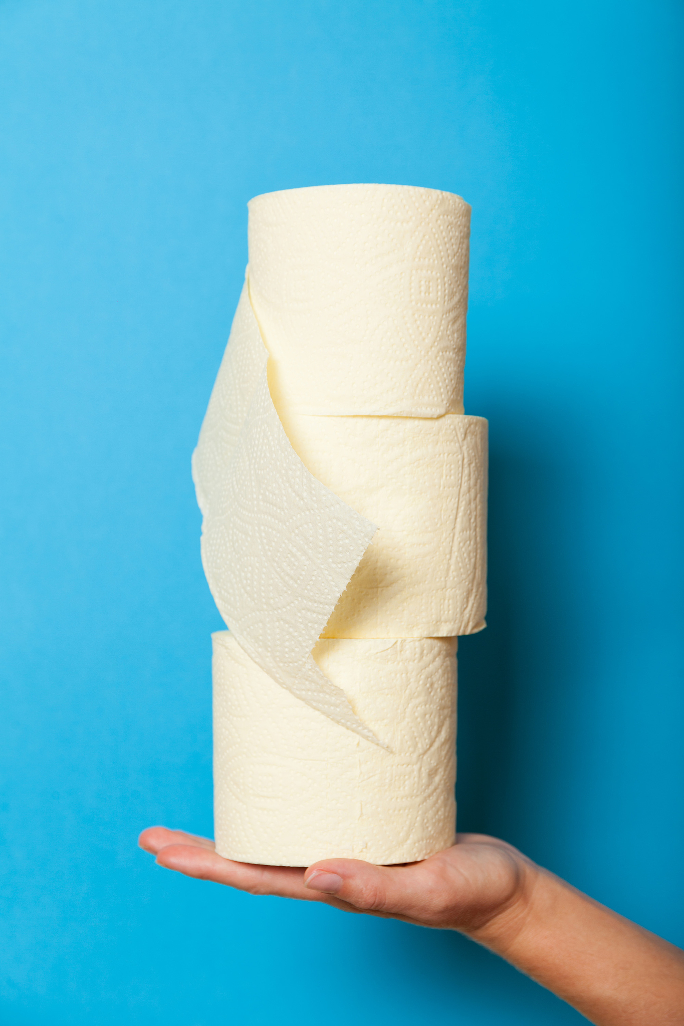 soft toilet paper roll, diarrhea concept