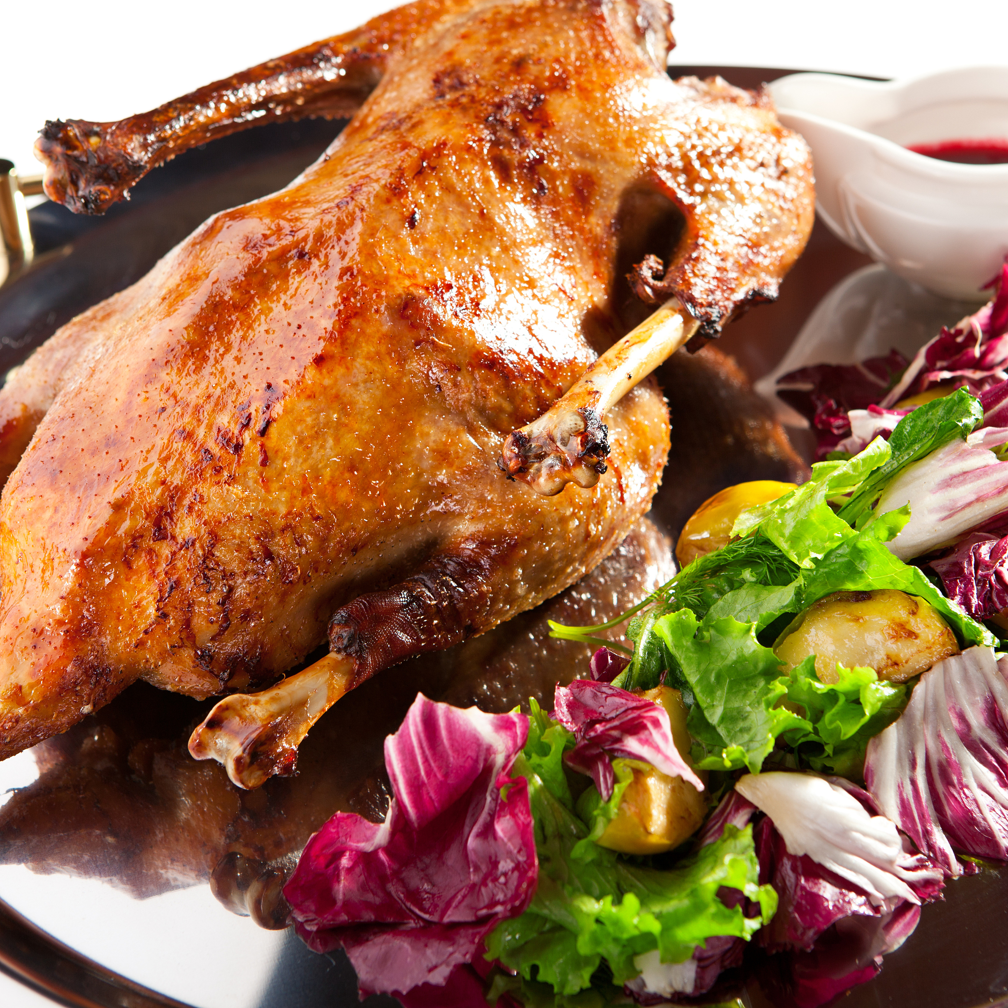roast goose with apple stuffing