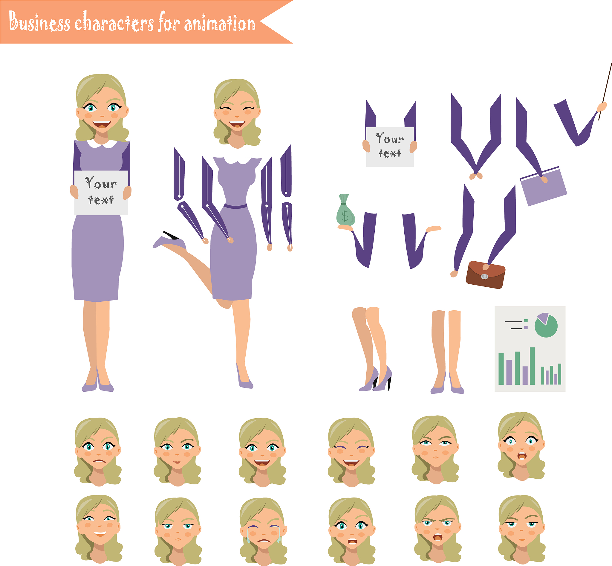 微动画角色建模：群体模型生成与3D面部表情动画
