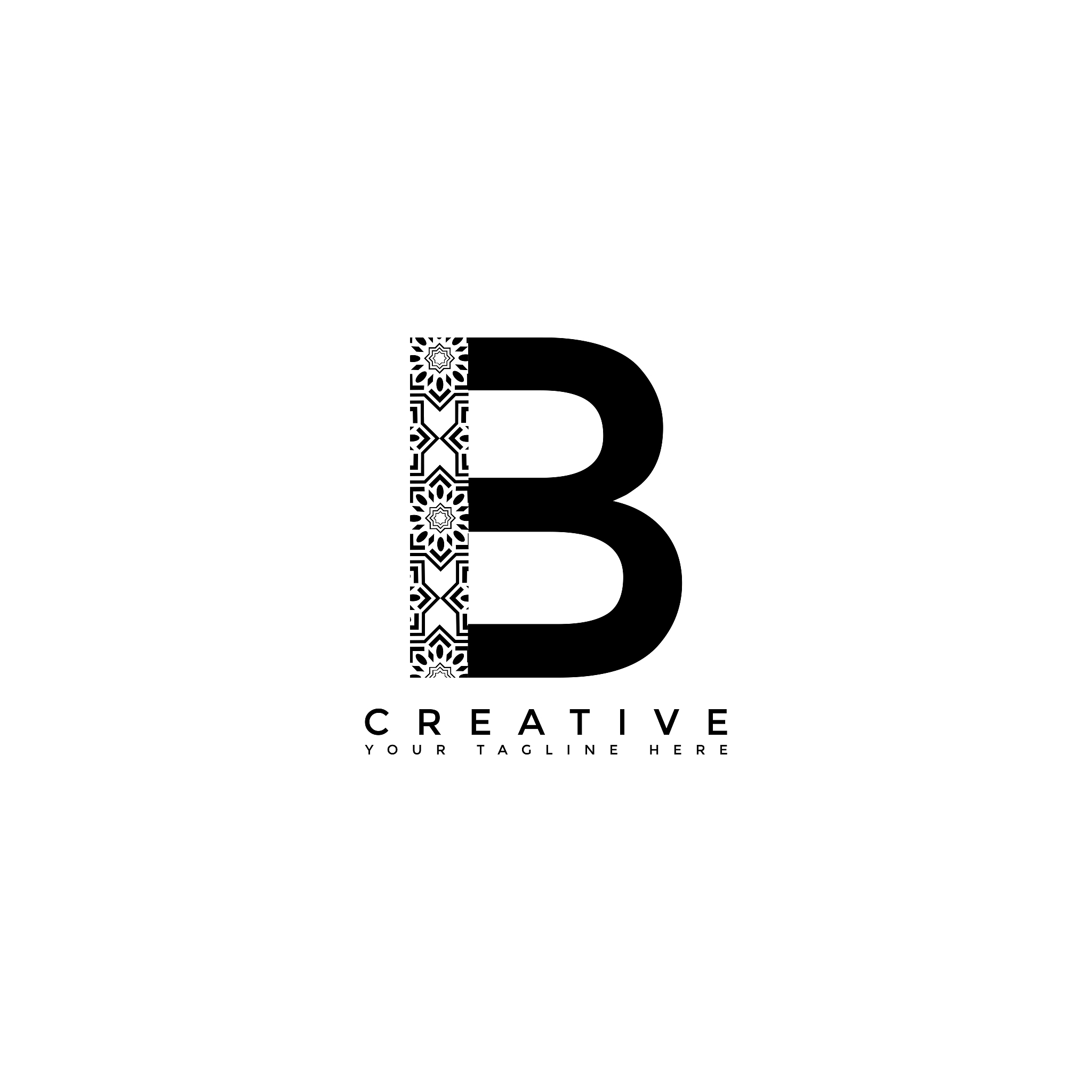 initial b letter luxury ornament monogram logo