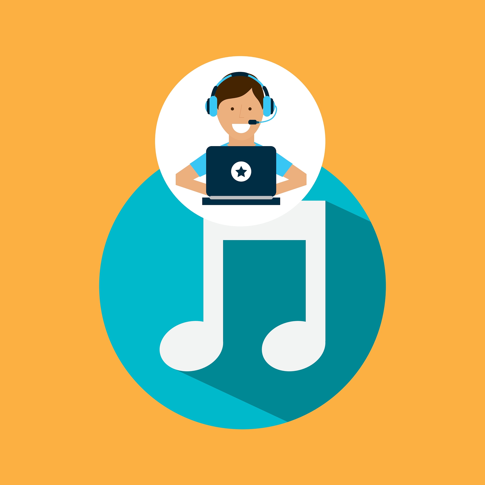support center with music