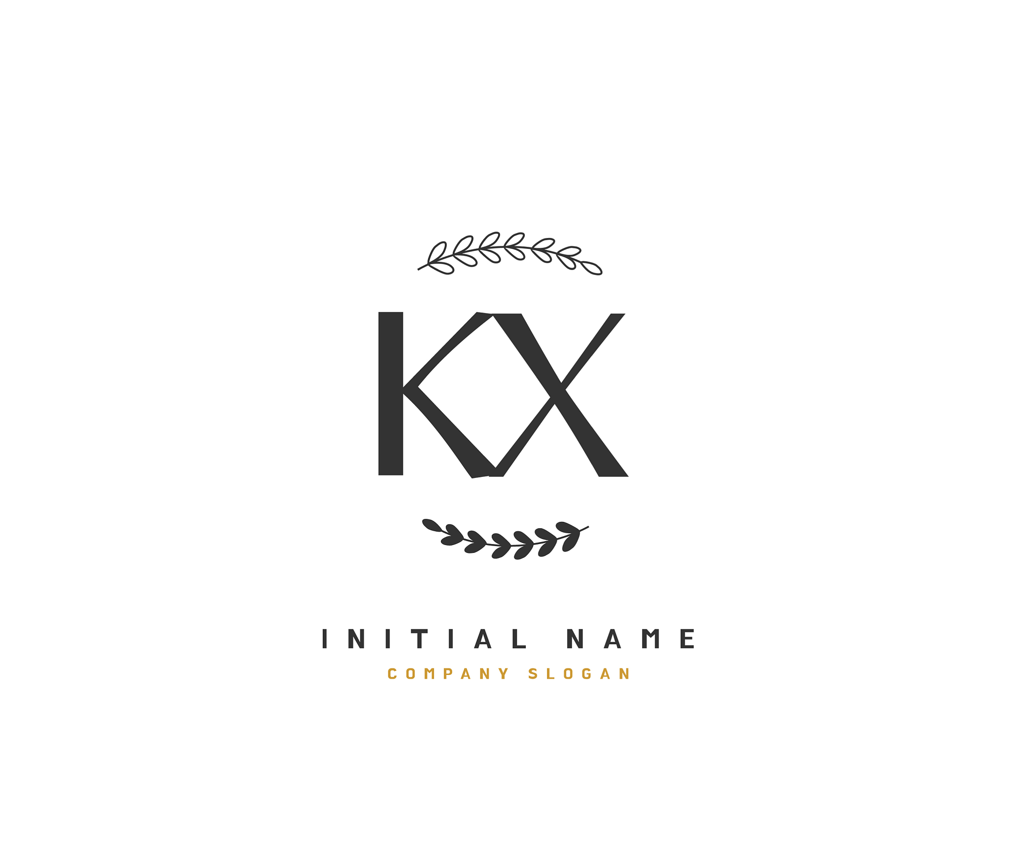 k x kx beauty initial logo handwriting logo of