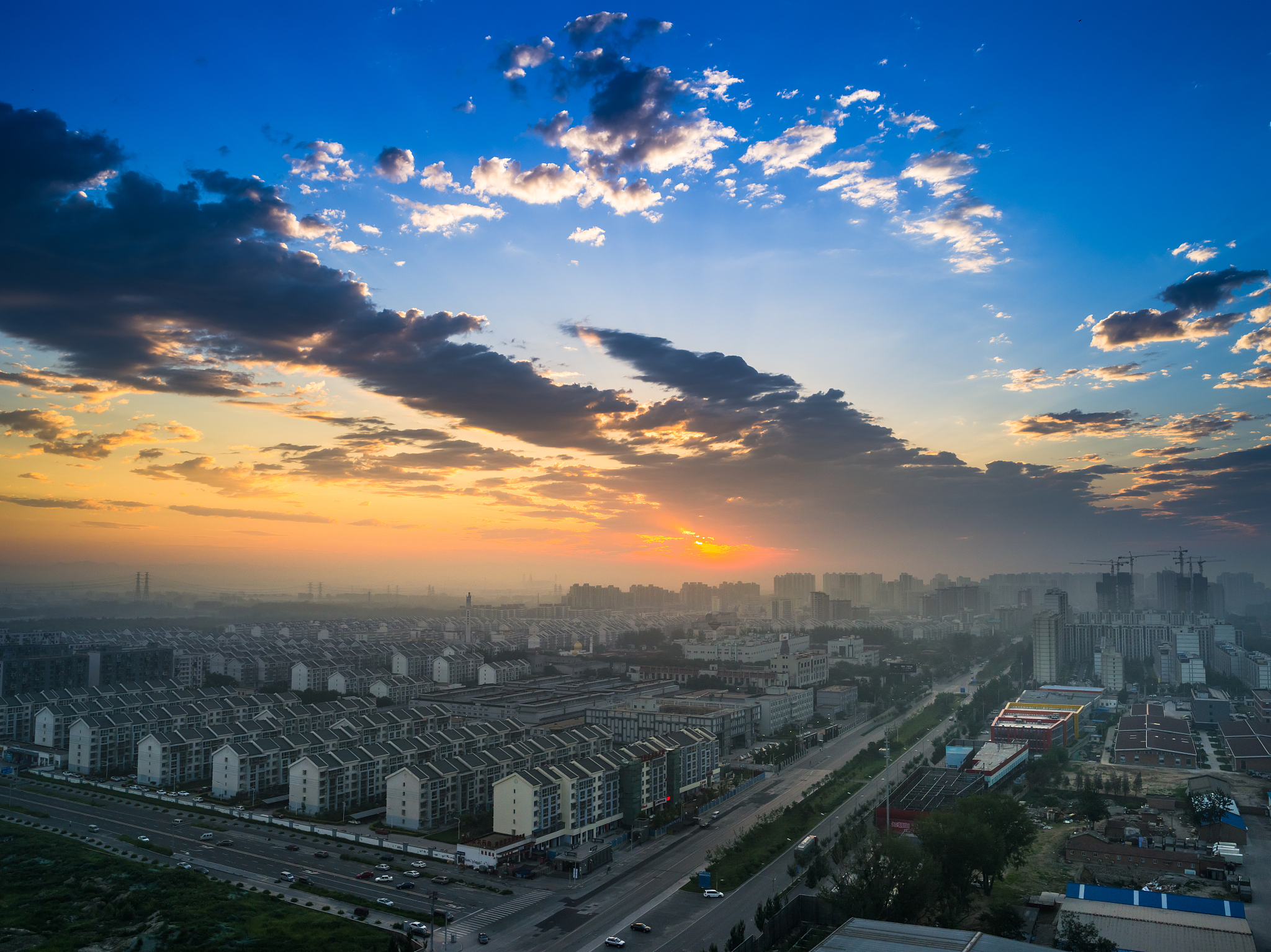 北京城市风光鸟瞰全景图