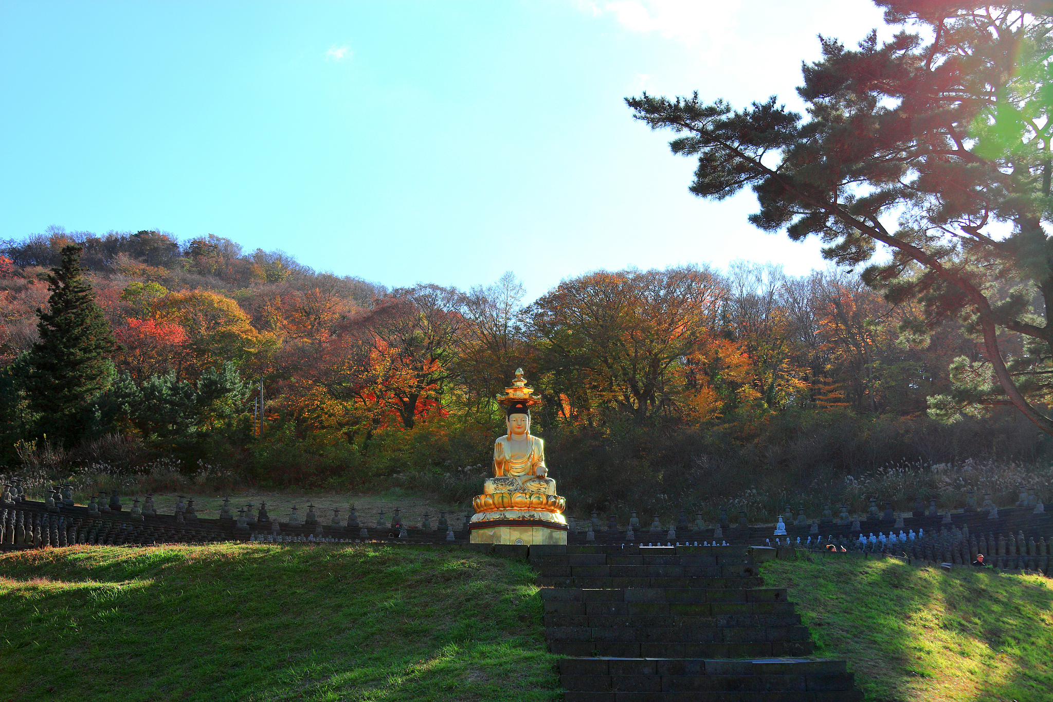 gwaneumsa, autumn, autumn leaves,