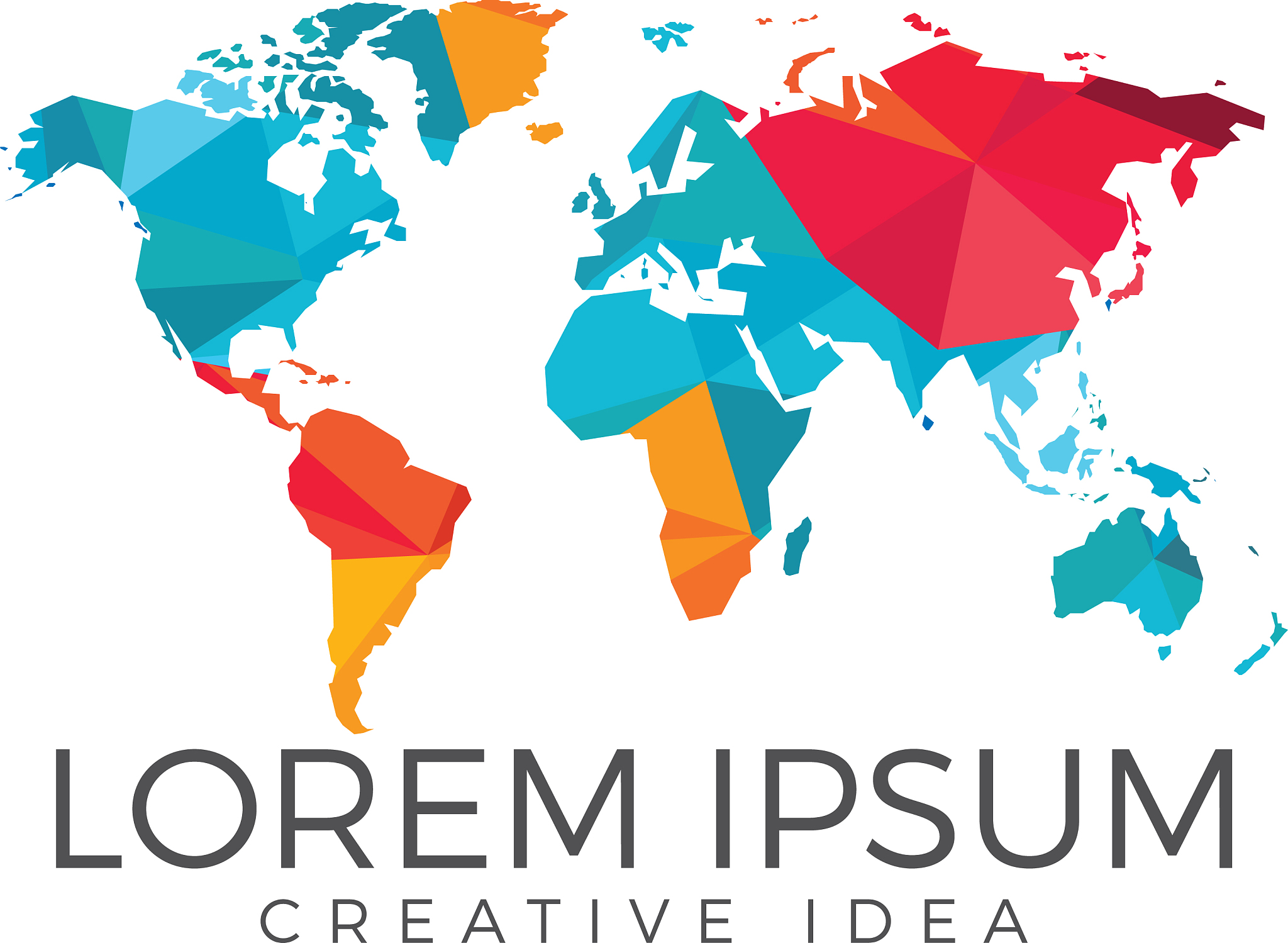 world map logo design