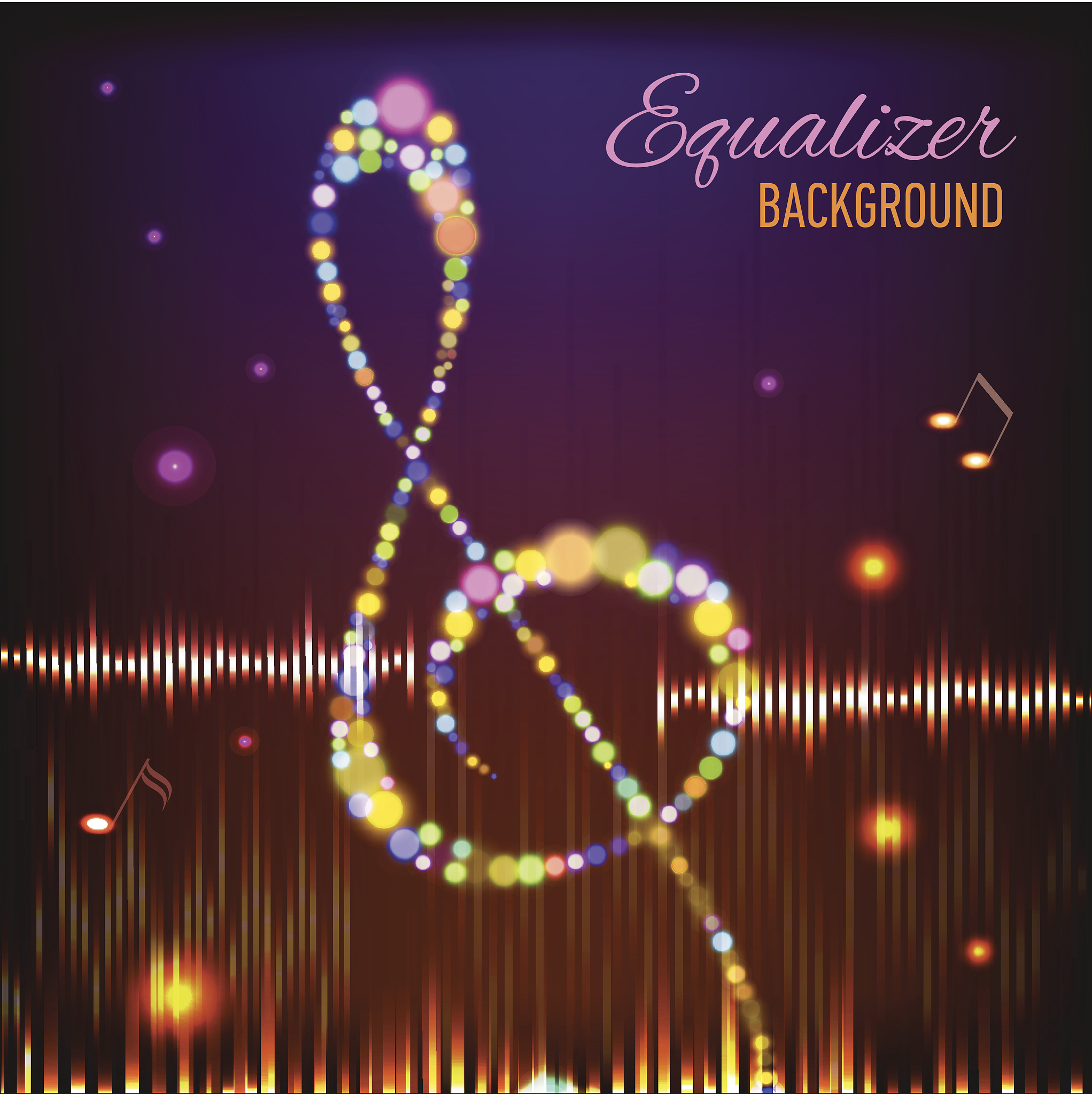 musical background with key and notes.