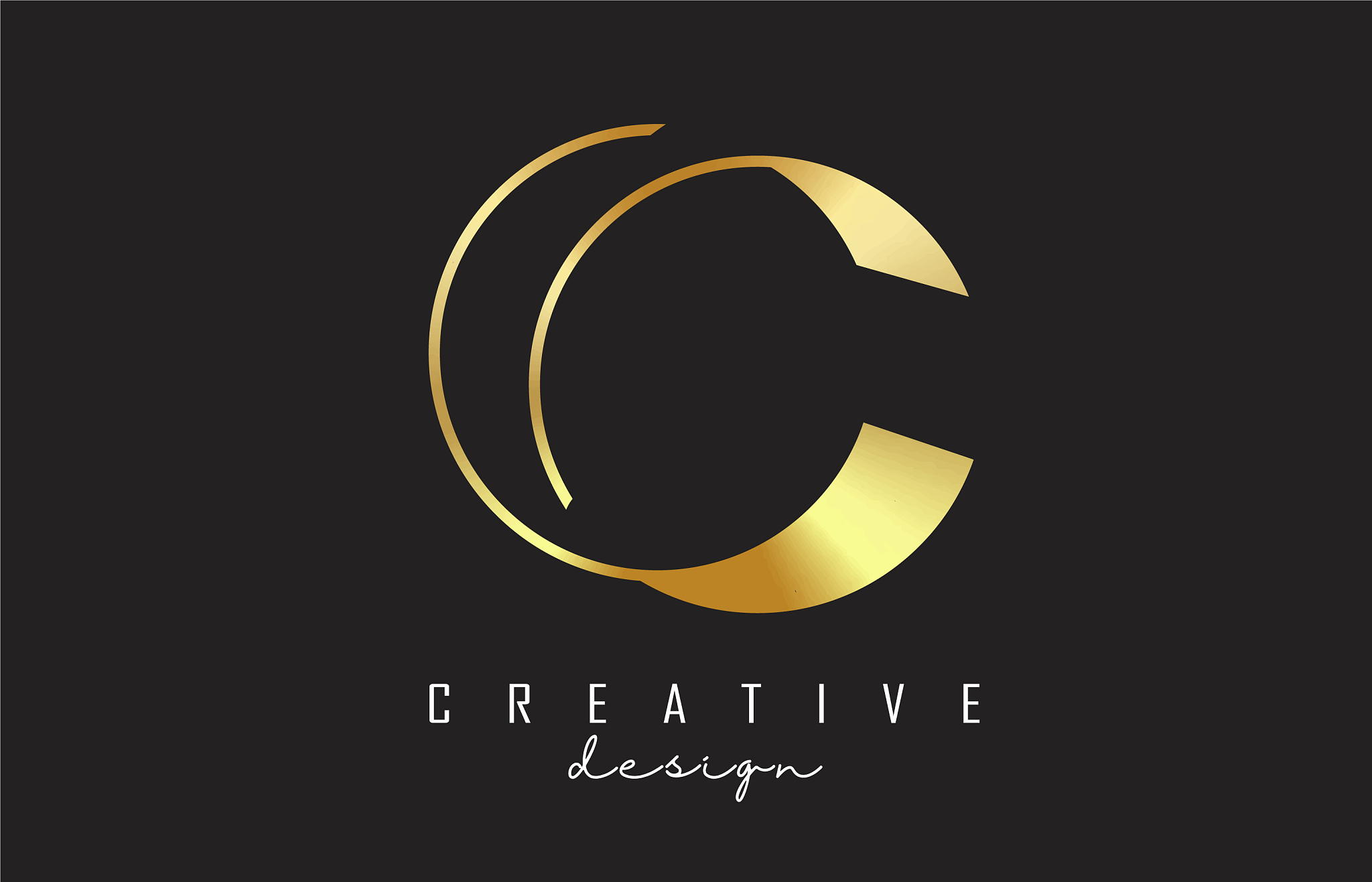 golden luxury c letter logo with monogram design