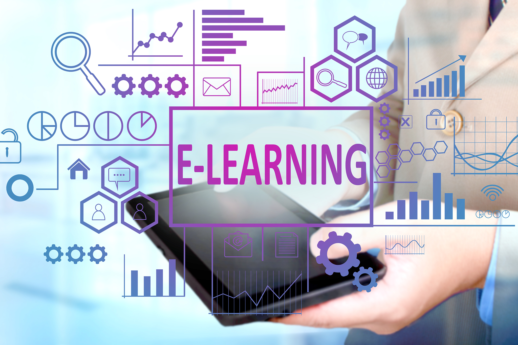 e-learning in business concept