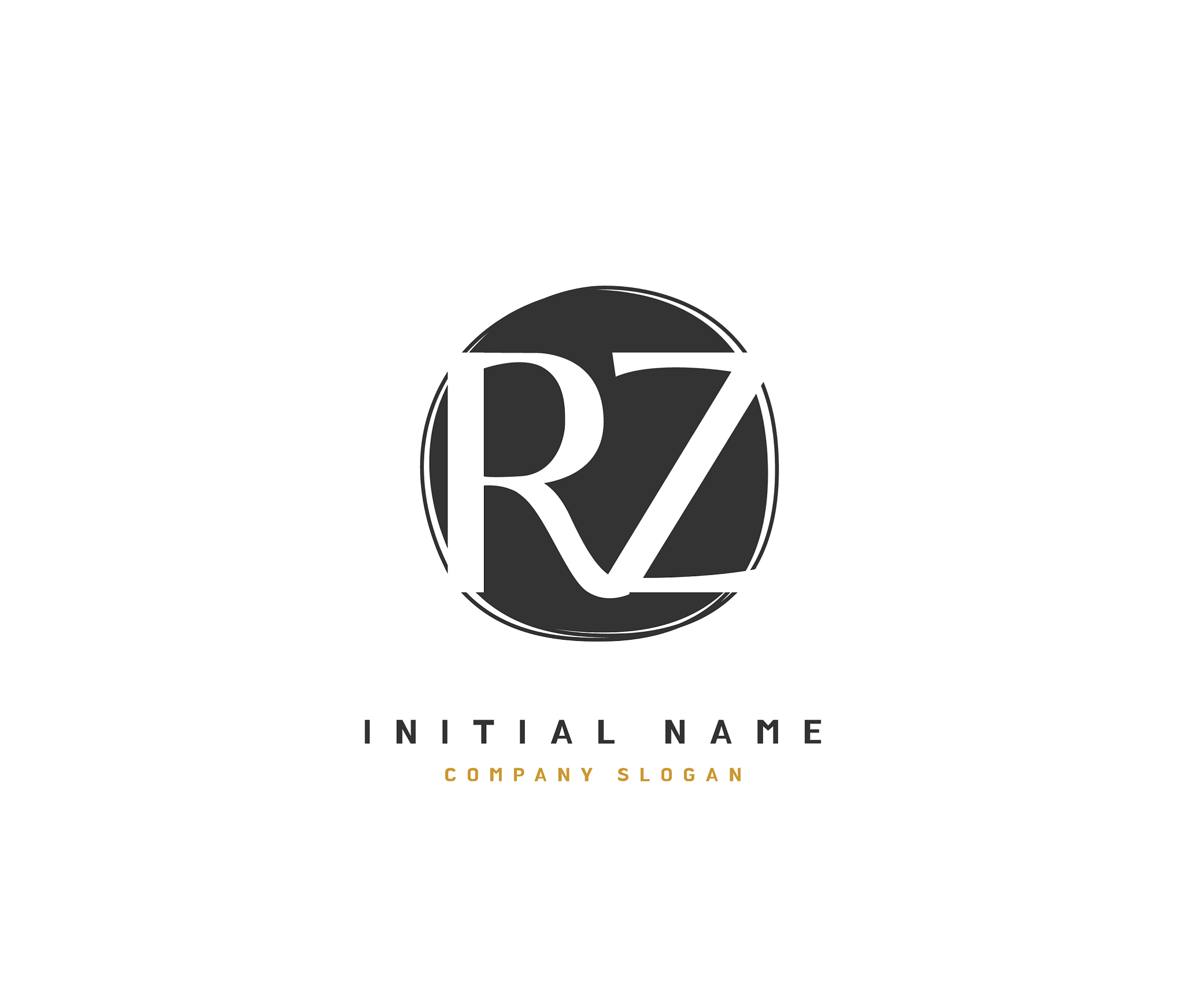 r z rz beauty initial logo handwriting logo of