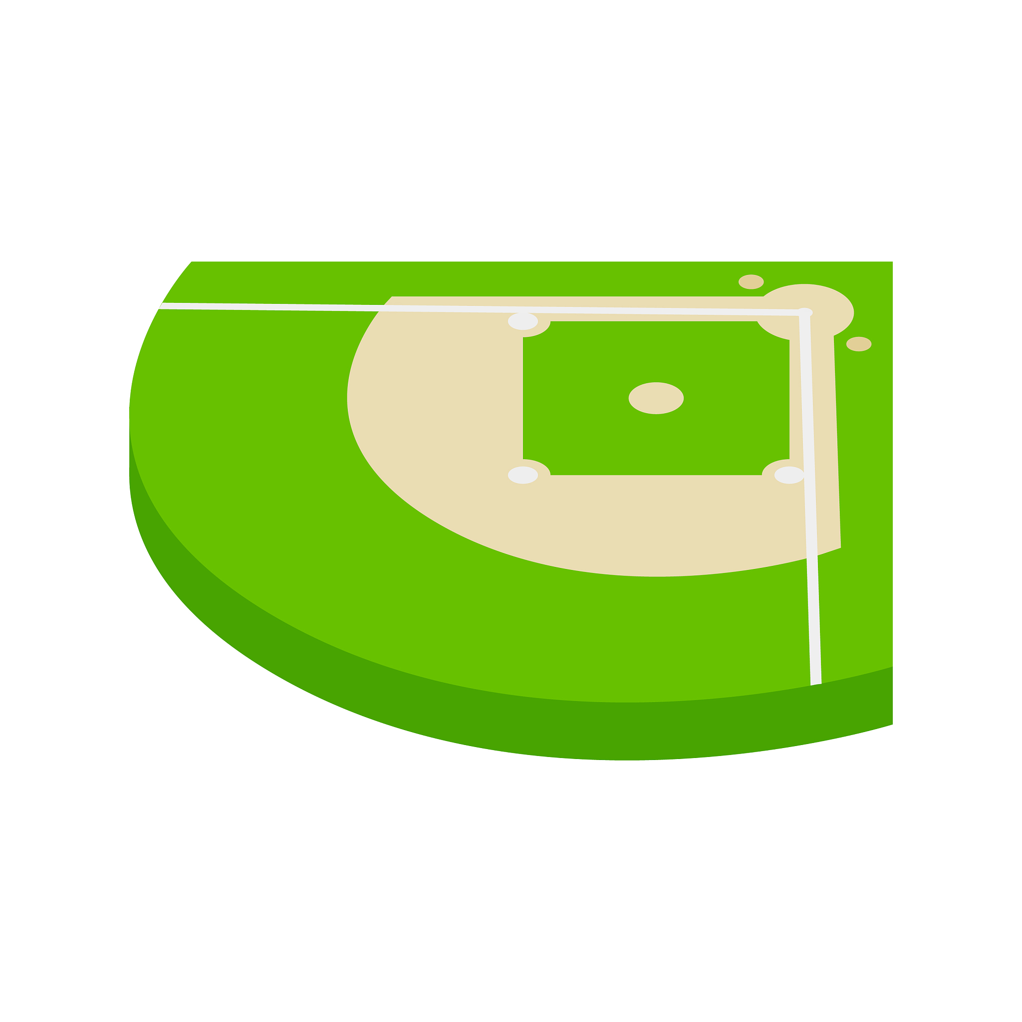 baseball aield isometric 3d icon