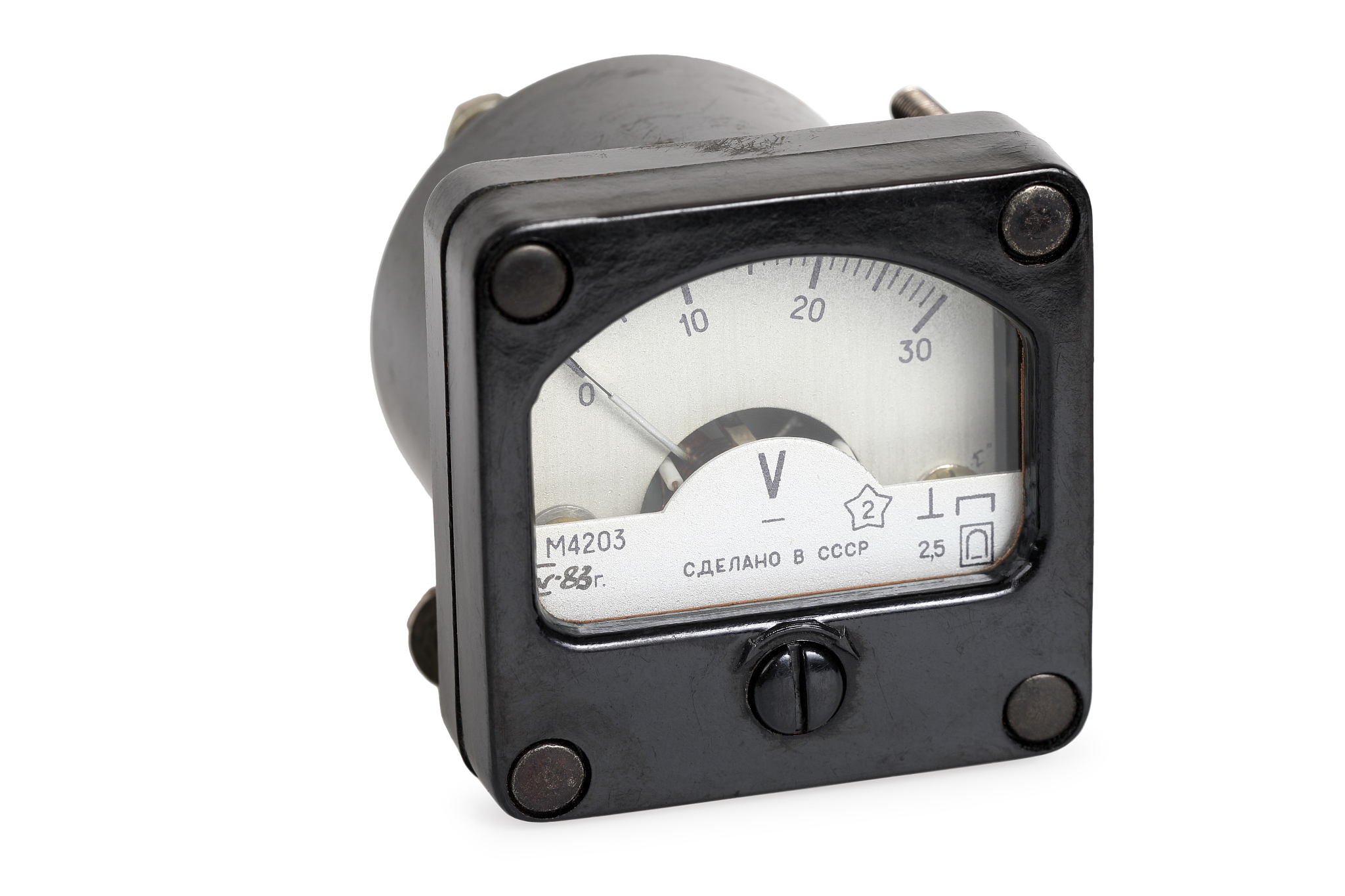 the voltmeter.