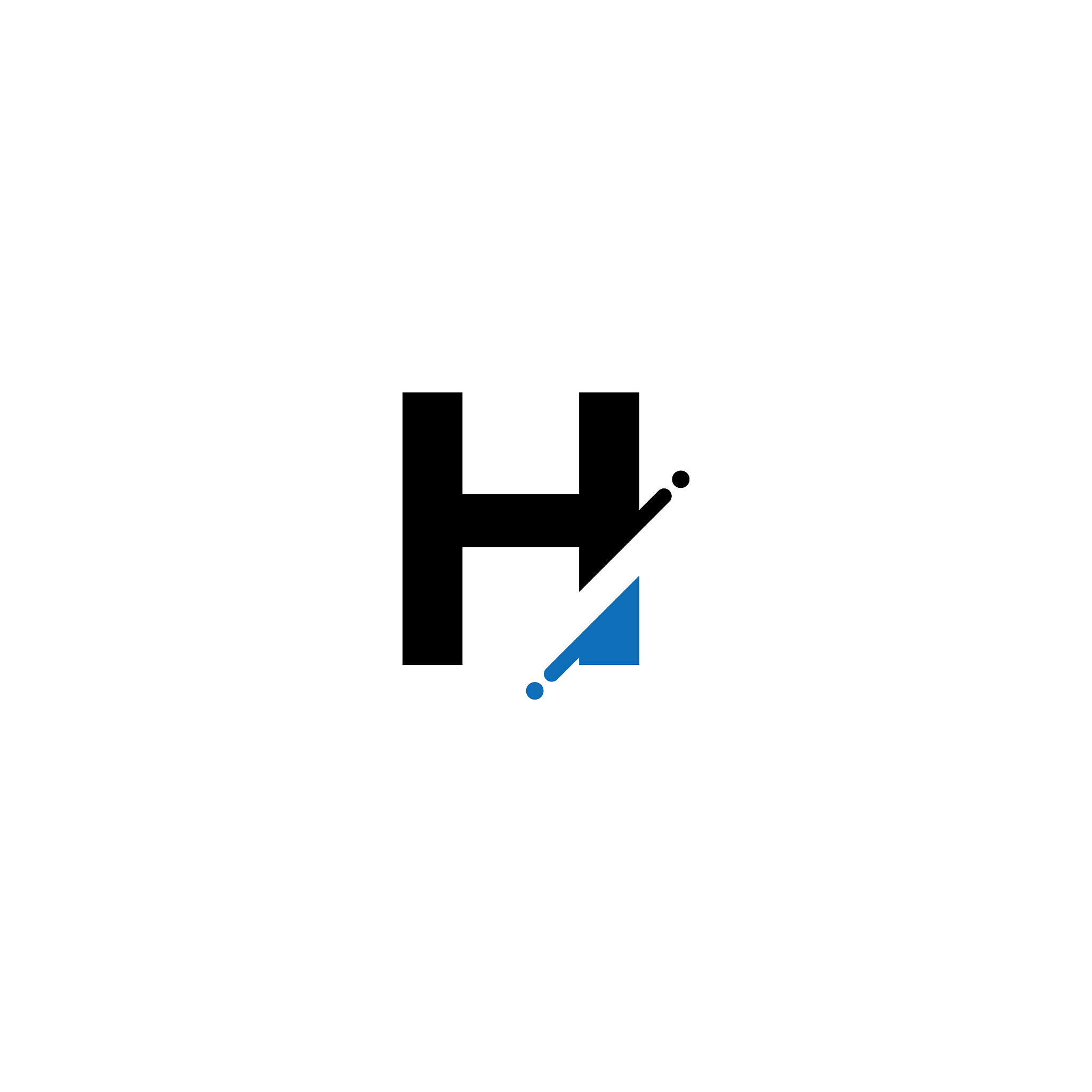 vector modern alphabet letter h, glitch style font design templa