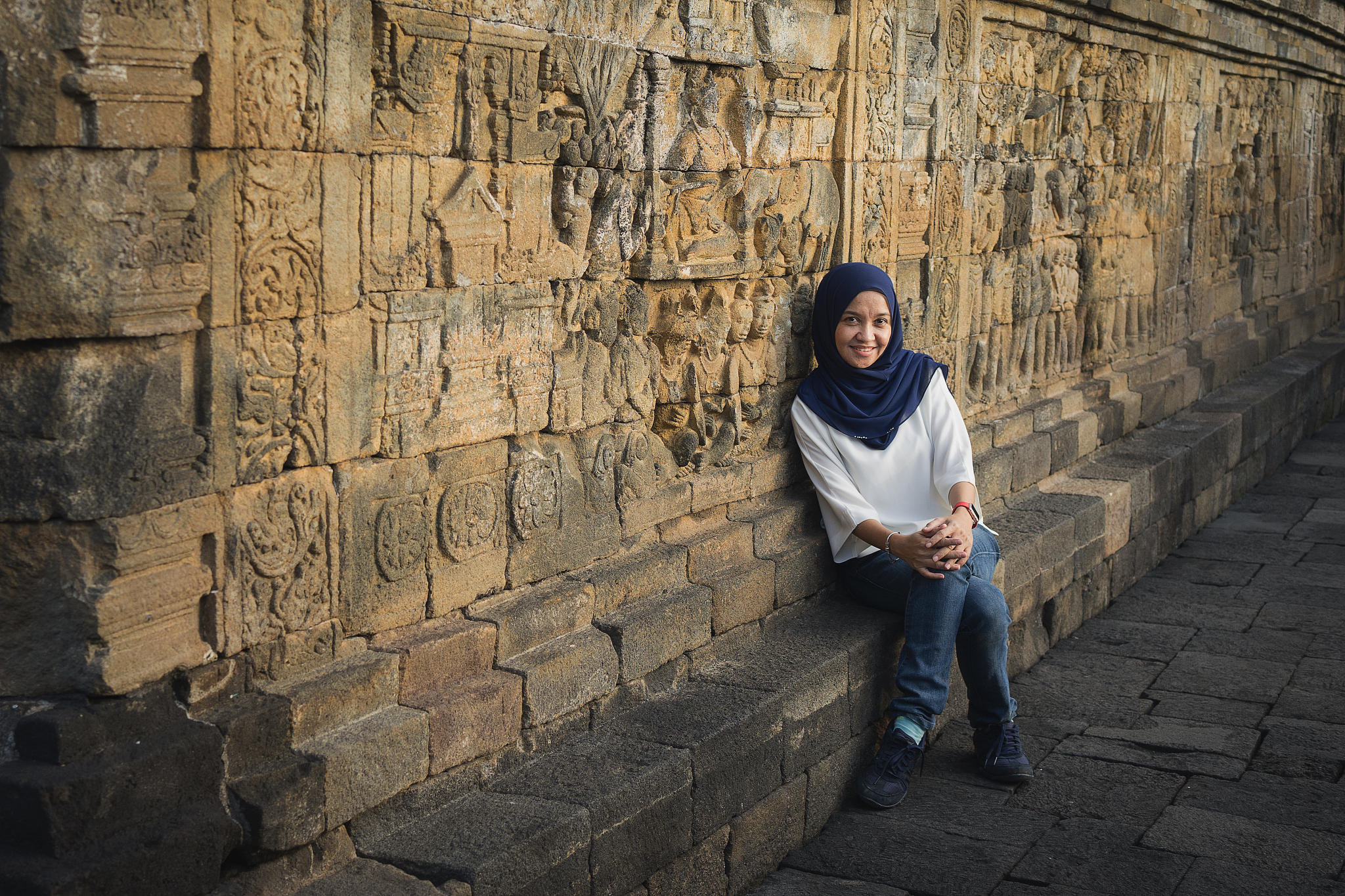 model at borobudur temple