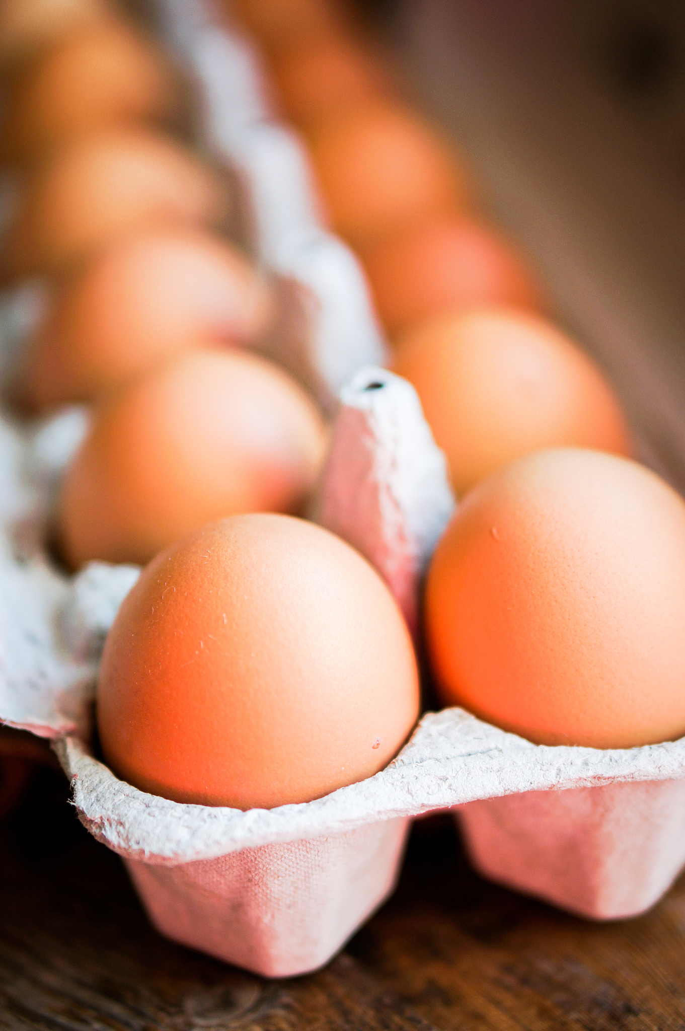 farm raised brown chicken eggs