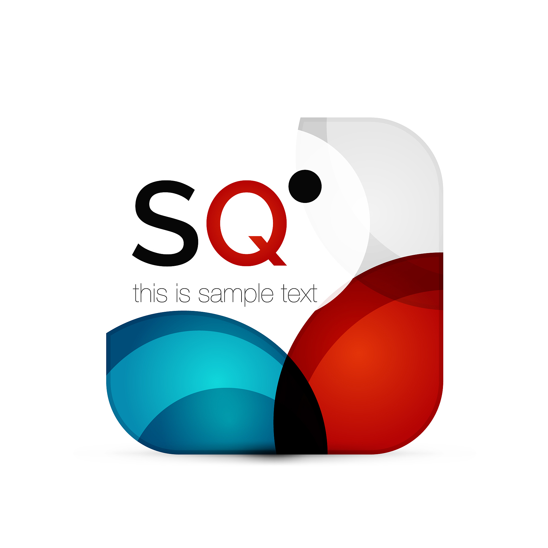 square geometric abstract business emblem