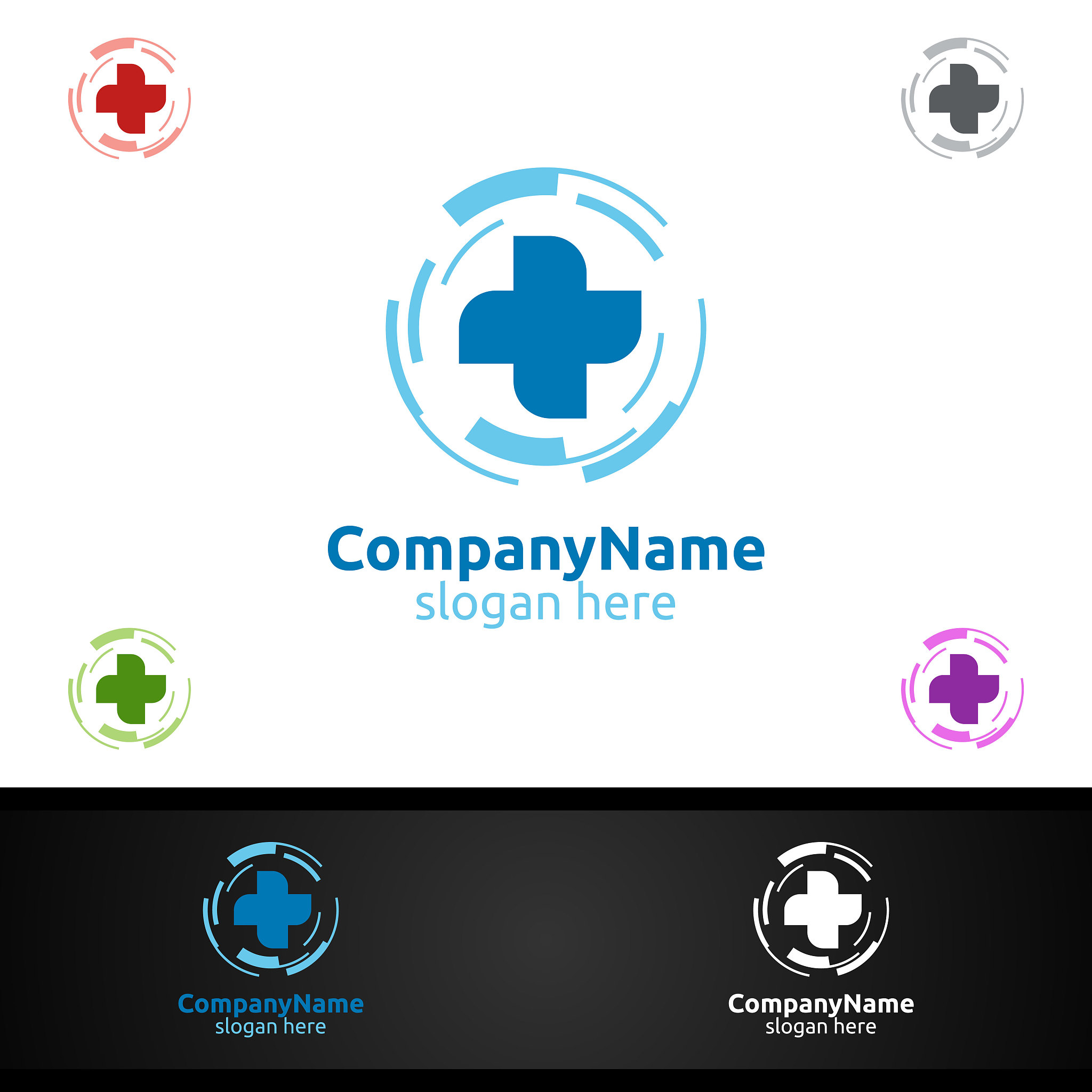 biomedicine cross medical hospital symbol