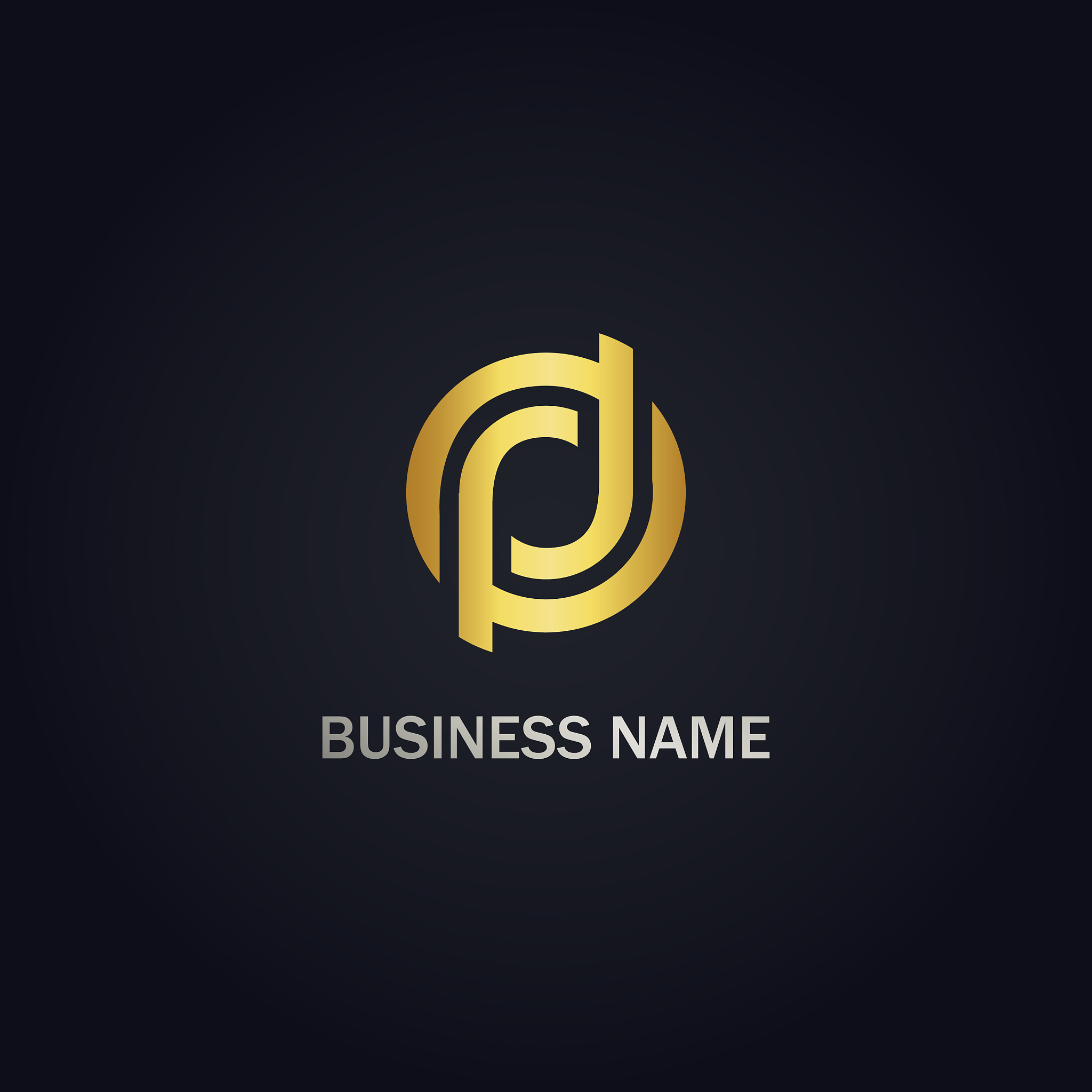 round circle gold logo