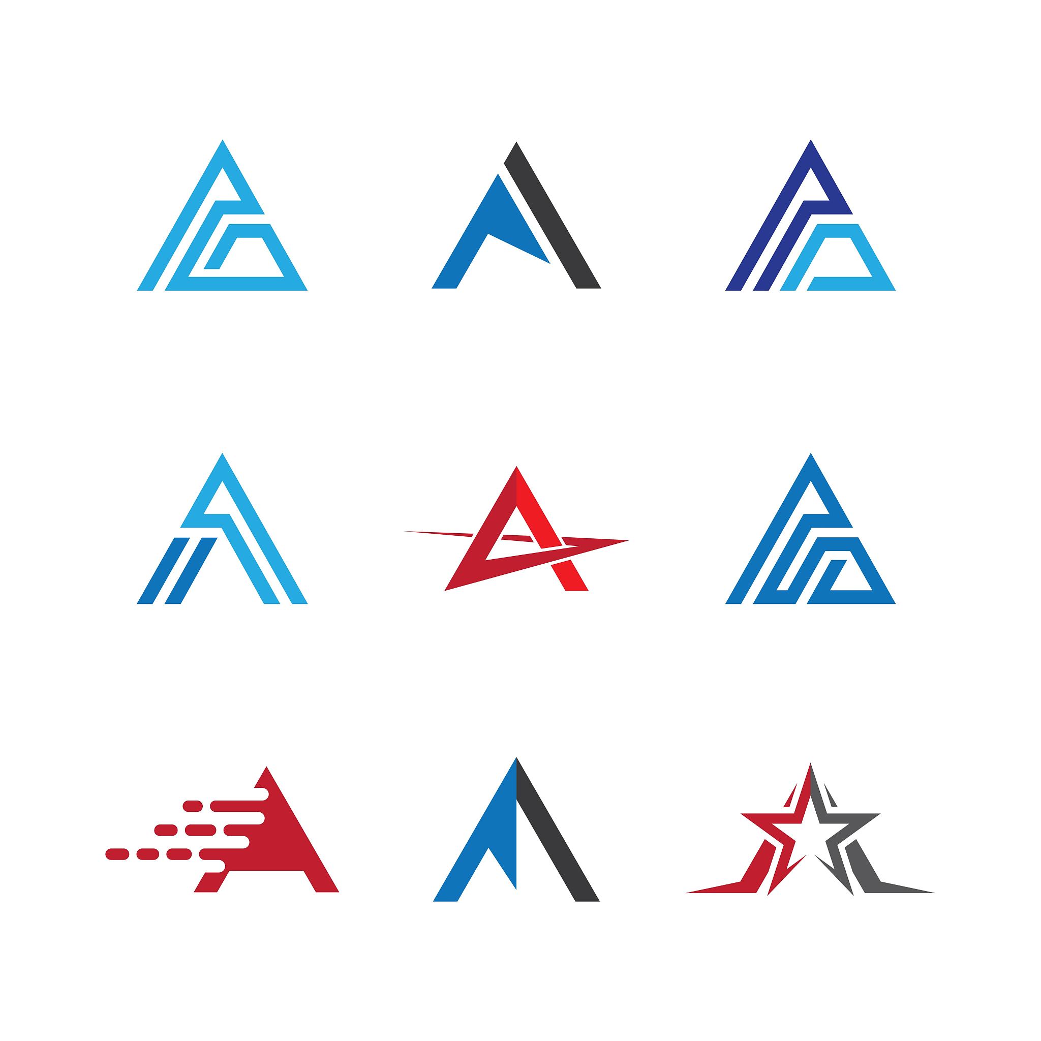 letter a symbol illustration