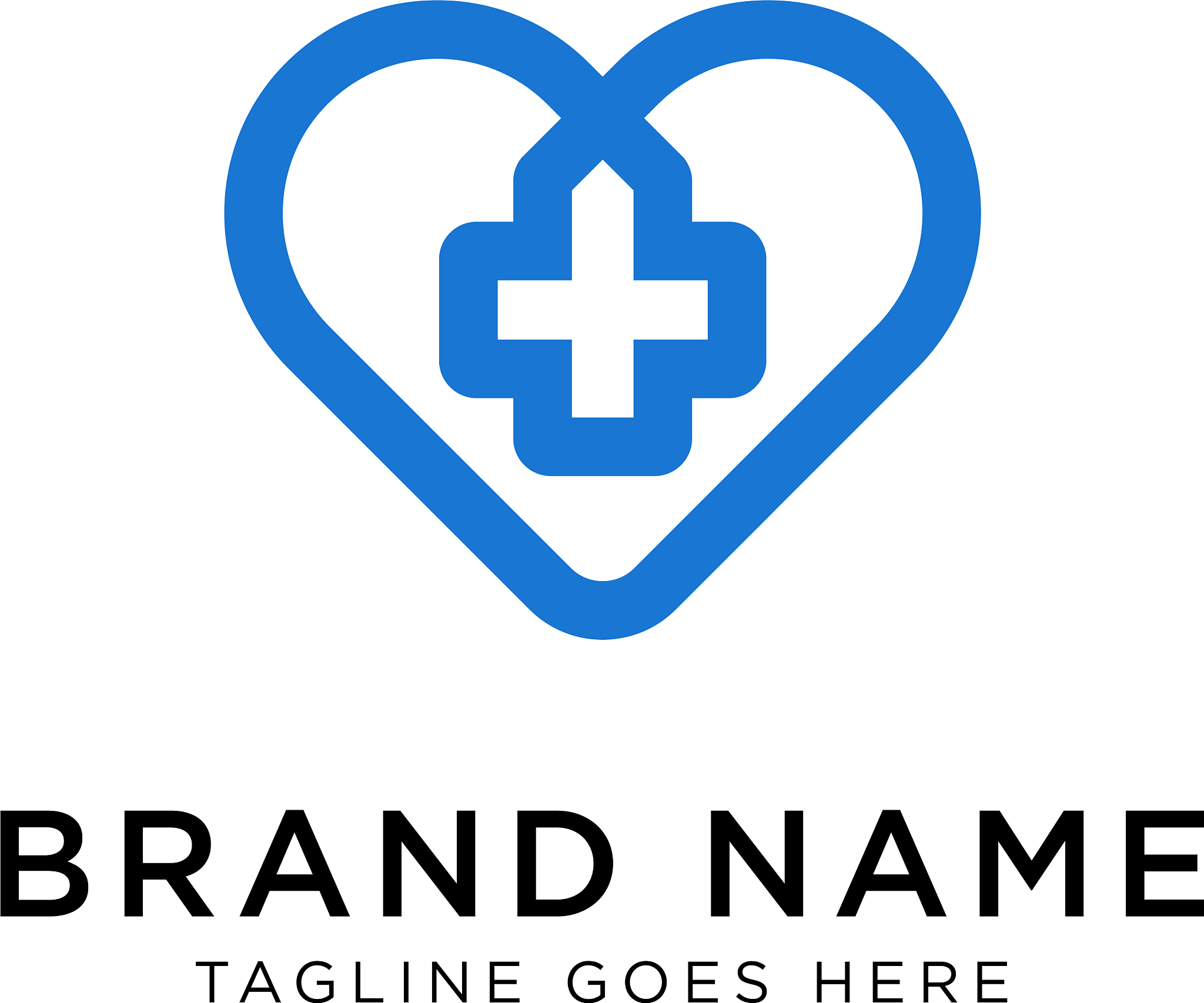 cross love medical logo design inspiration