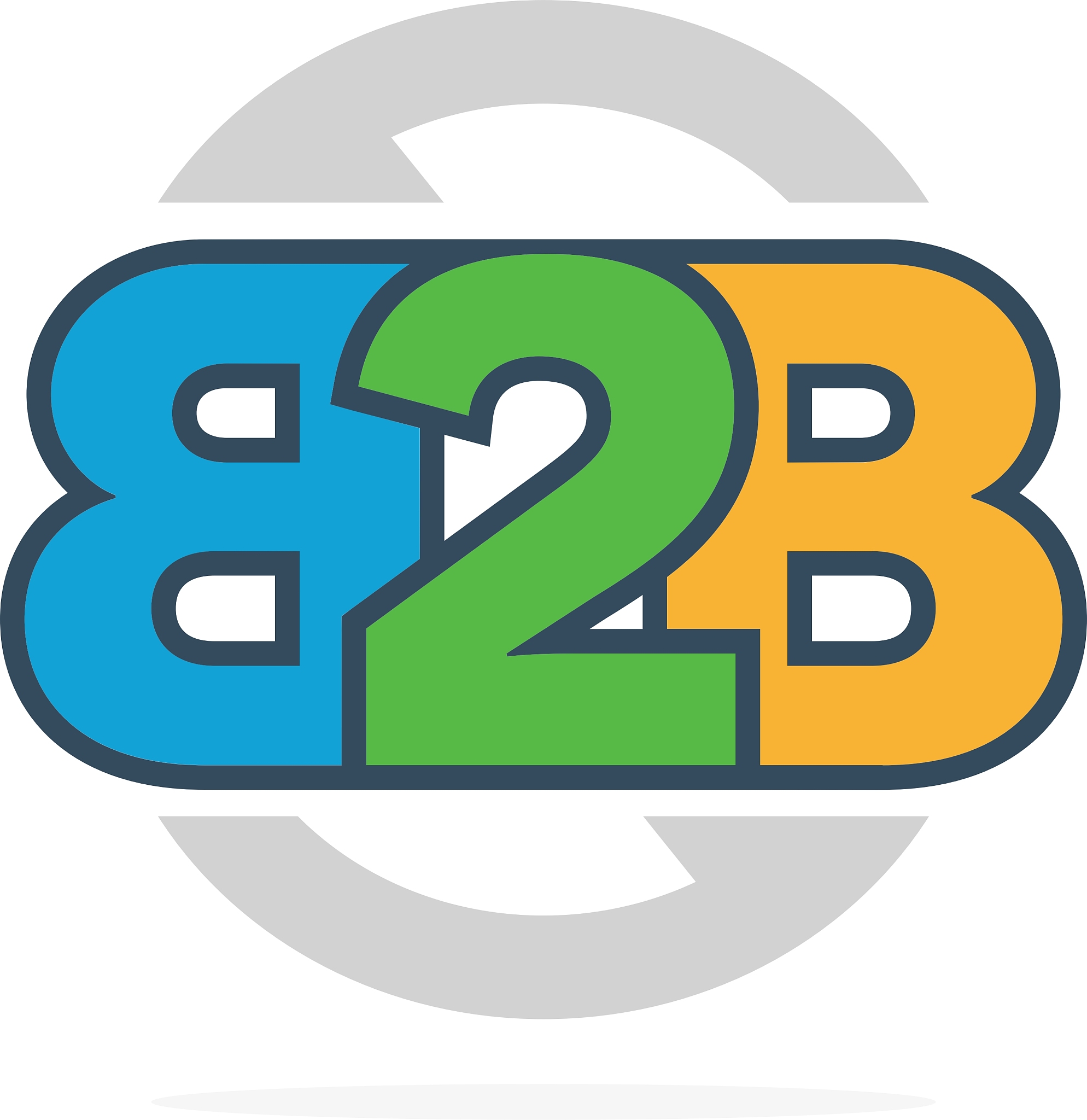 b2b letters logo or icon business to business