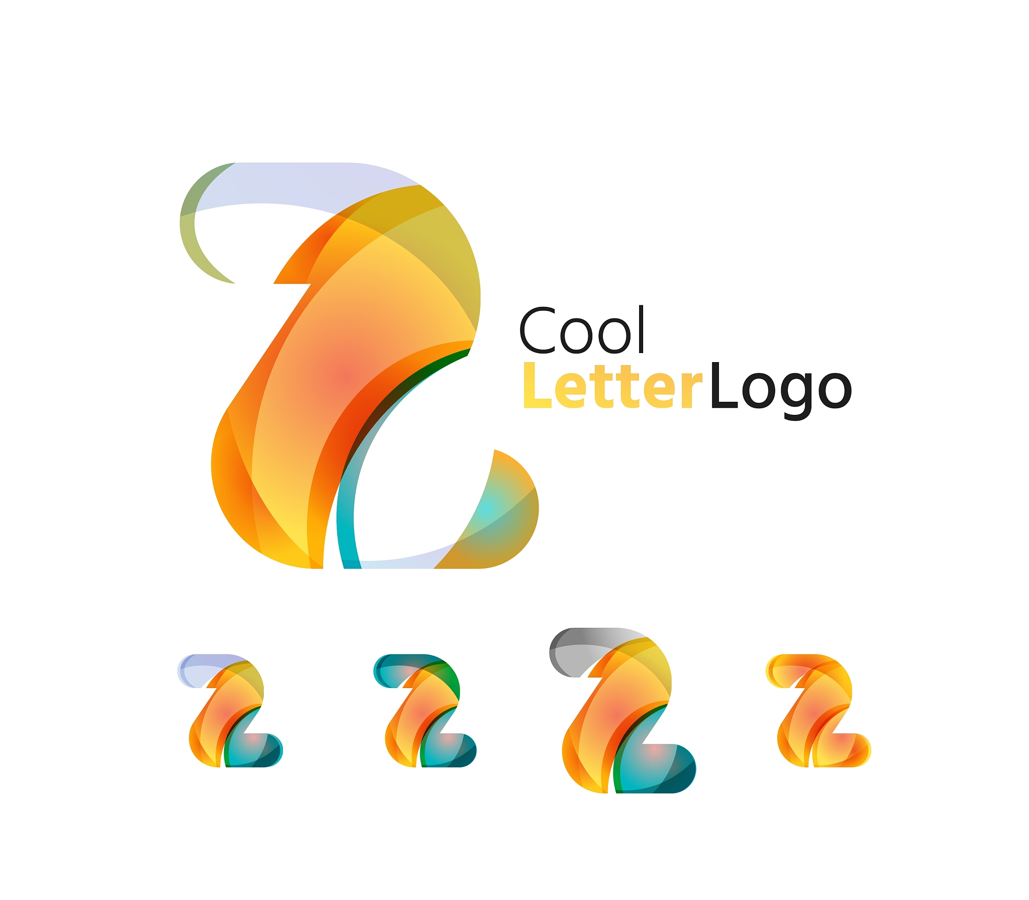 set of abstract z letter company logos business