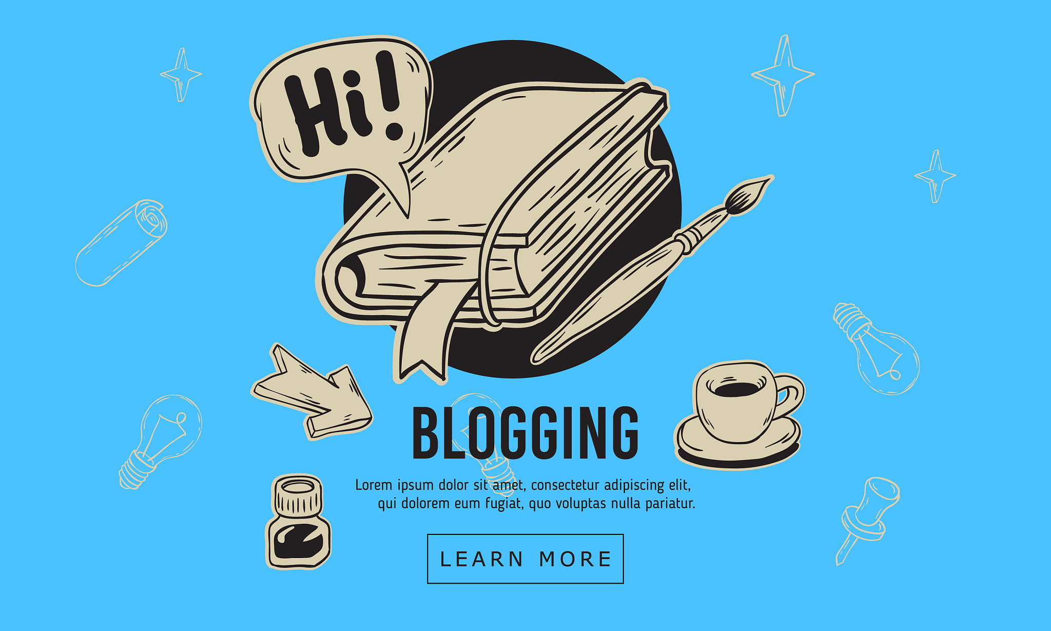 blogging artistic cartoon hand drawn sketchy line