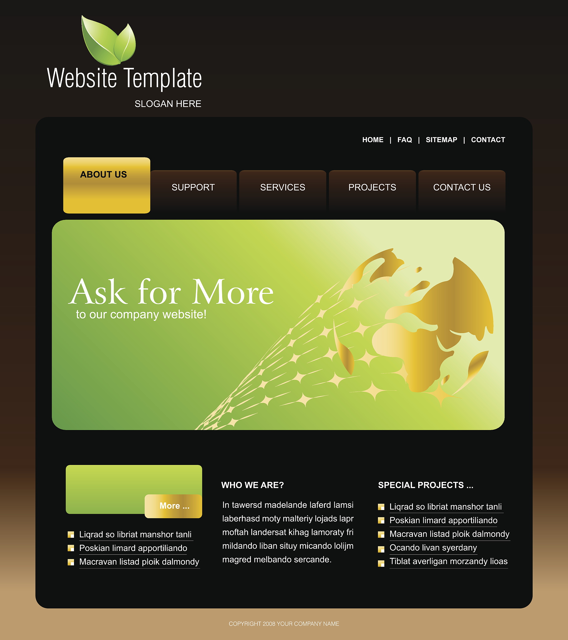 website template