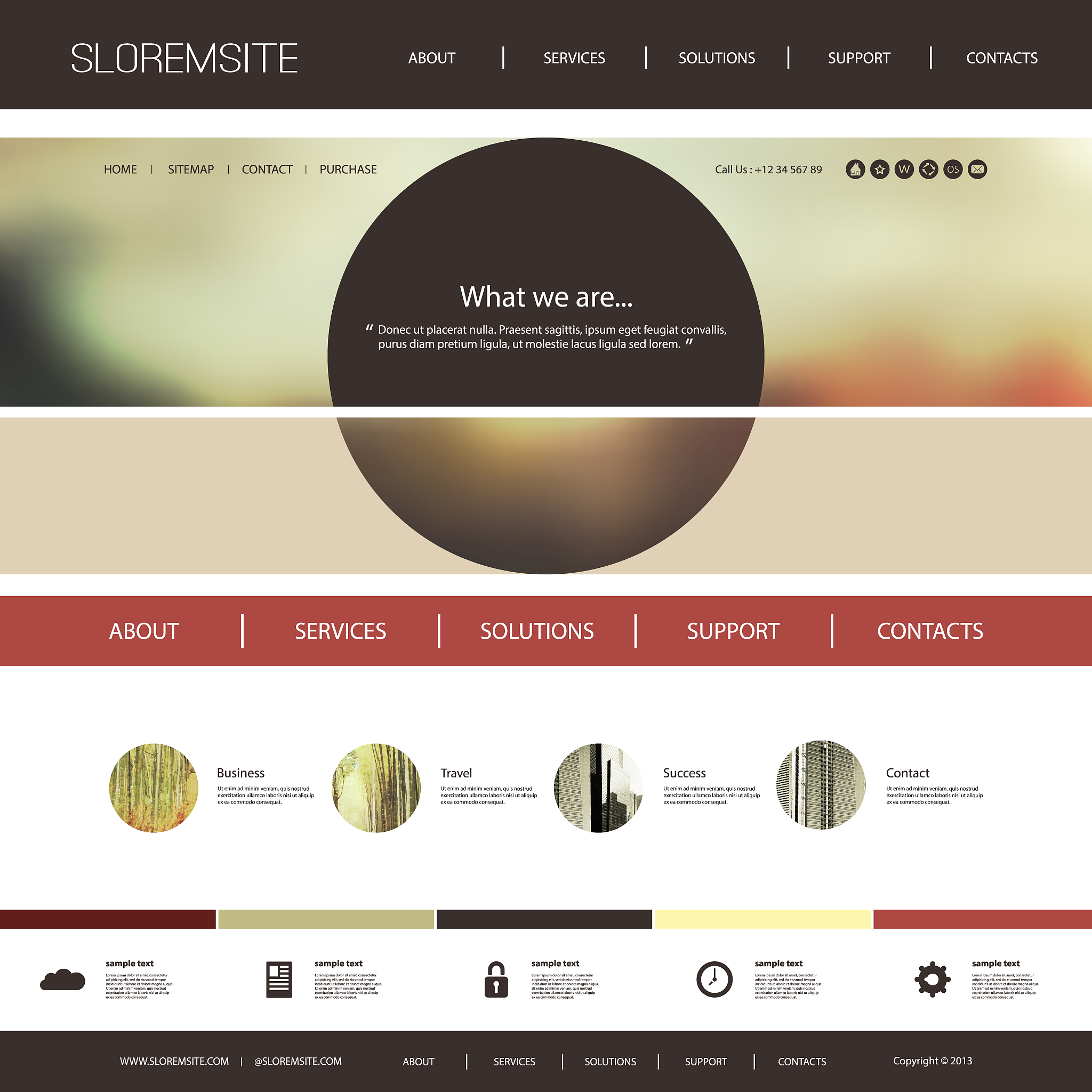 one page website template