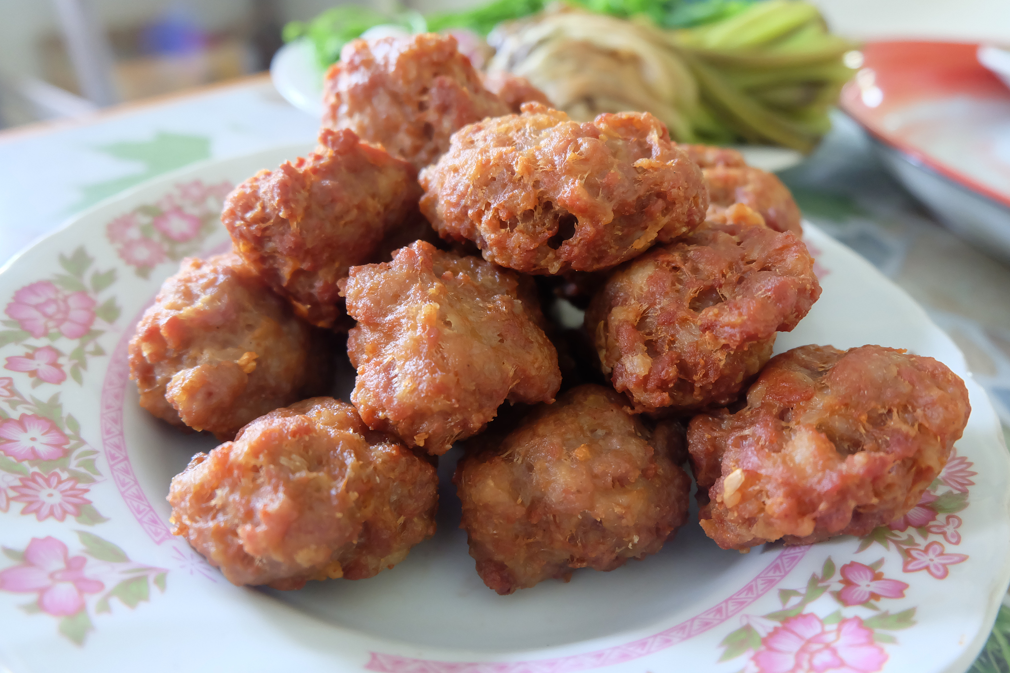 fried pork ball food