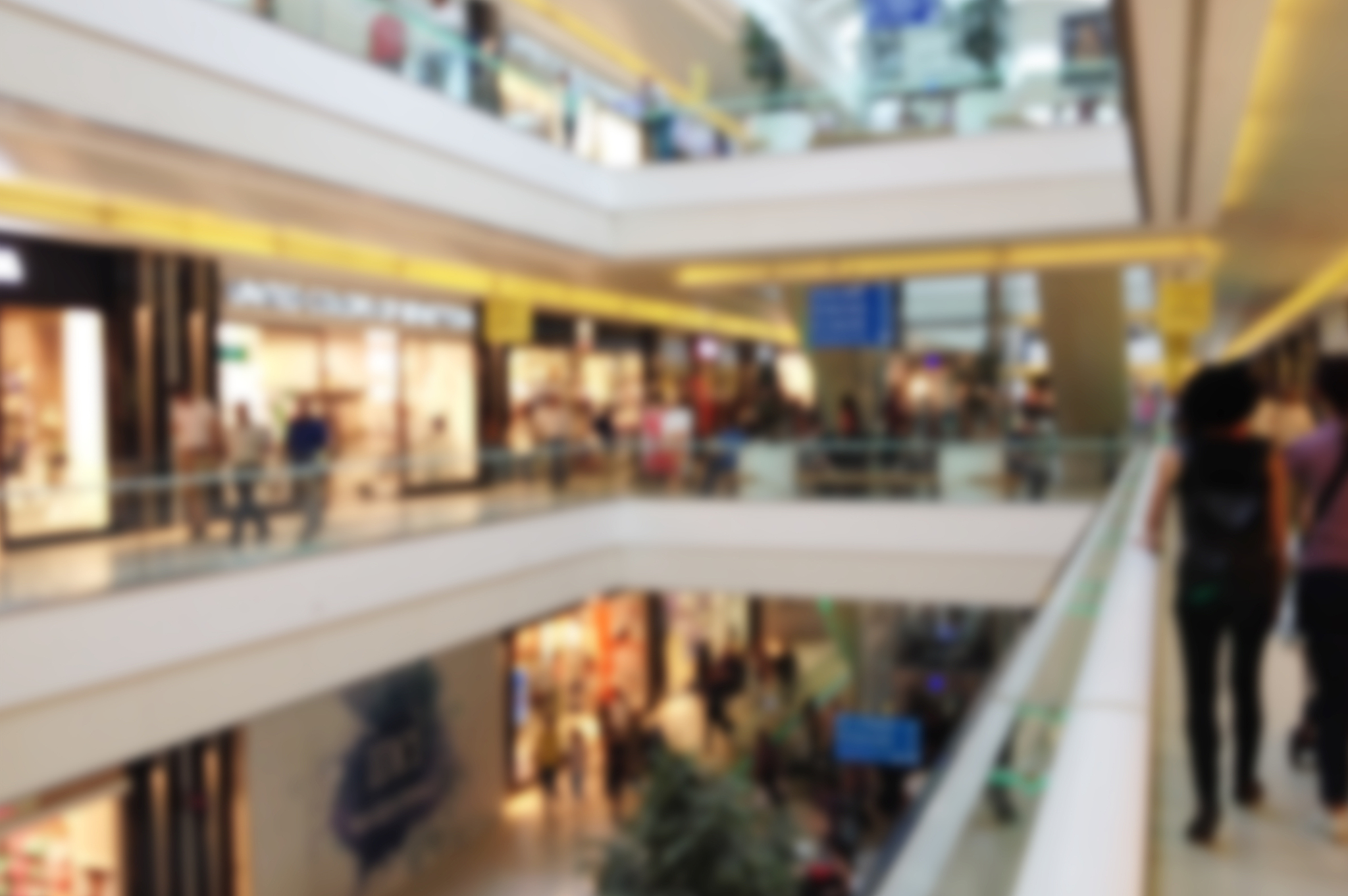 defocused shopping mall background