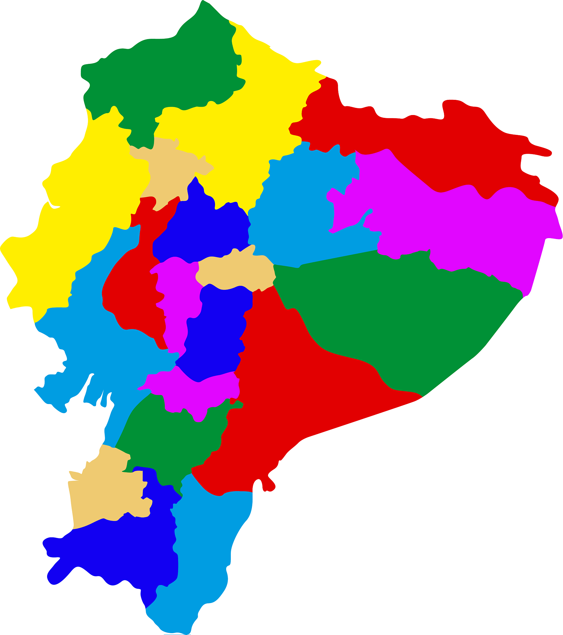 political map of ecuador