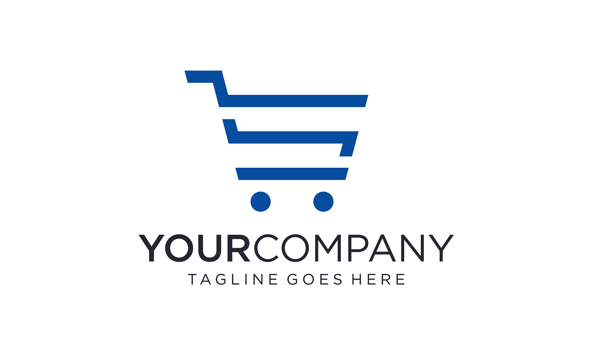 shopping trolley logo designs concept