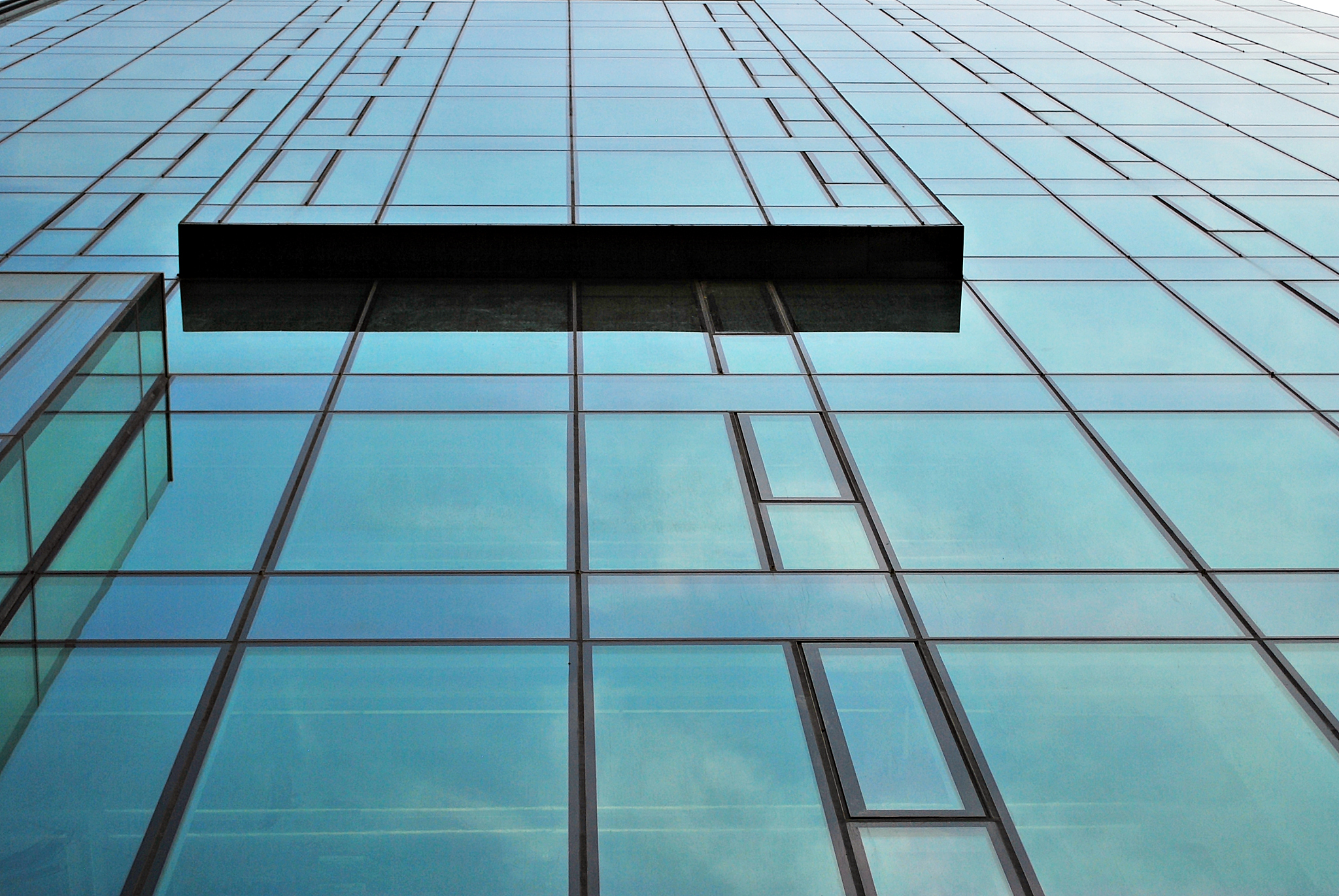 modern building.modern office building with facade of glass